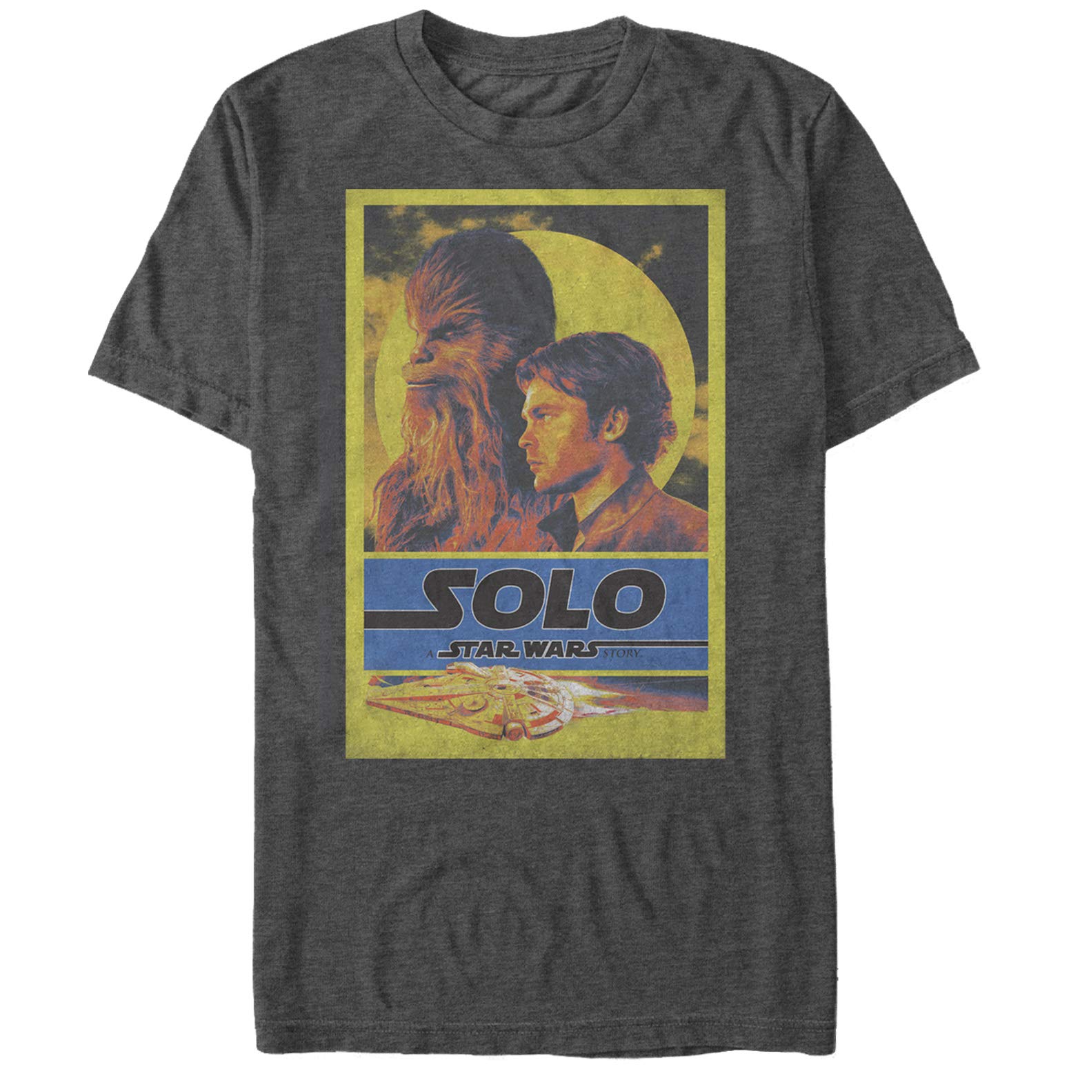 Star Wars Han Solo Vintage T-Shirt for Men - Lightweight Partner Frame Design - Perfect for Cosplay, Movie Nights & Fan Gifts