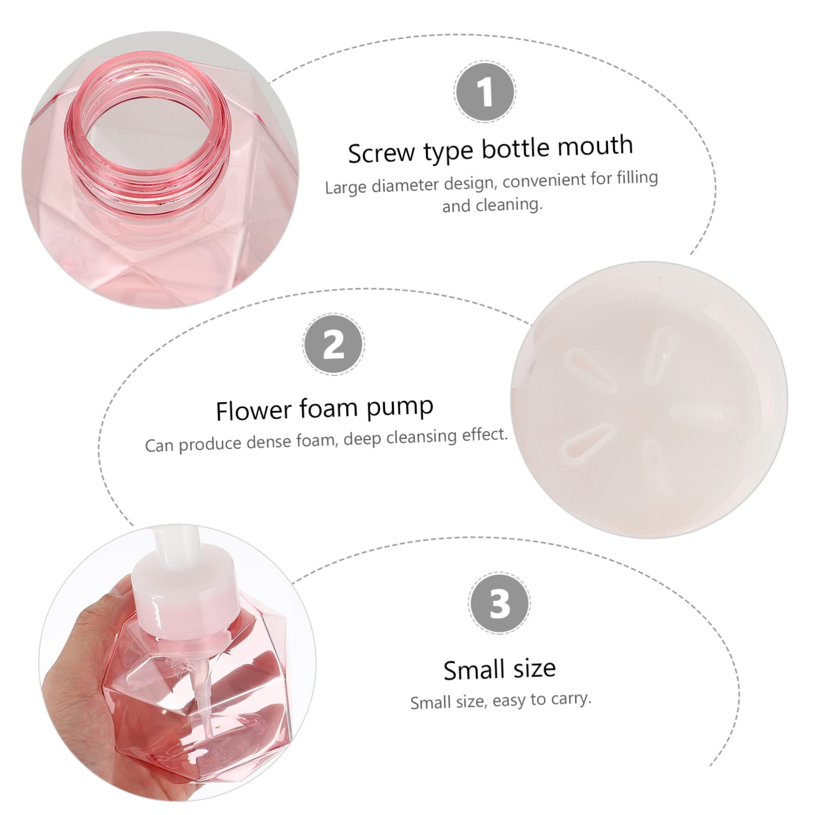 Refillable Foaming Bubbler Cleaning Bottle - Unisex Facial & Beauty Tool with Cute PETG/PP Design | Perfect for Skincare Routine, Spa Treatments & Makeup Brush Cleaning