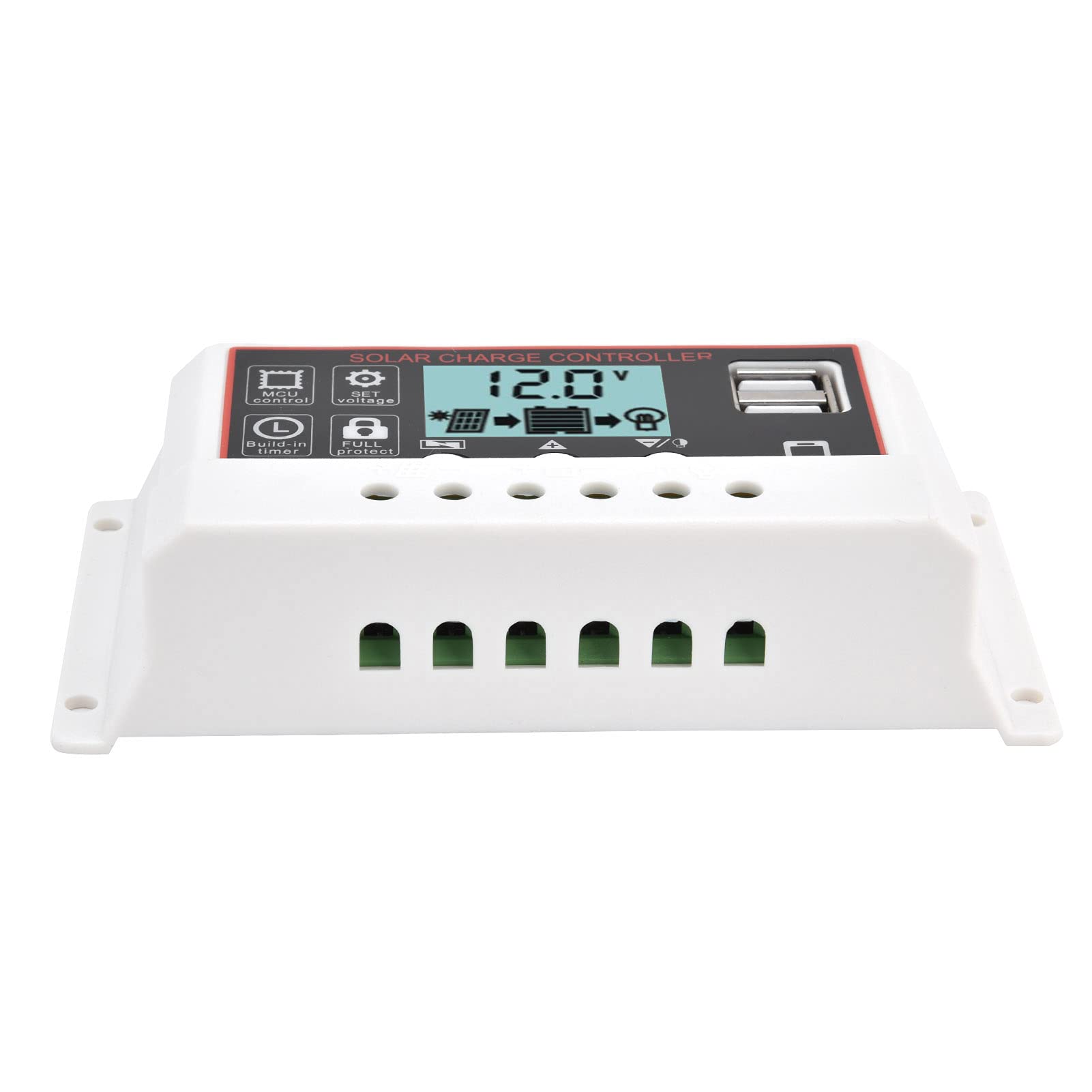 10A Solar Charge Controller - Smart ABS Solar Panel Regulator for Home & Industrial Use | Ideal for Off-Grid Power Systems, RV, Marine & Solar Panel Kits