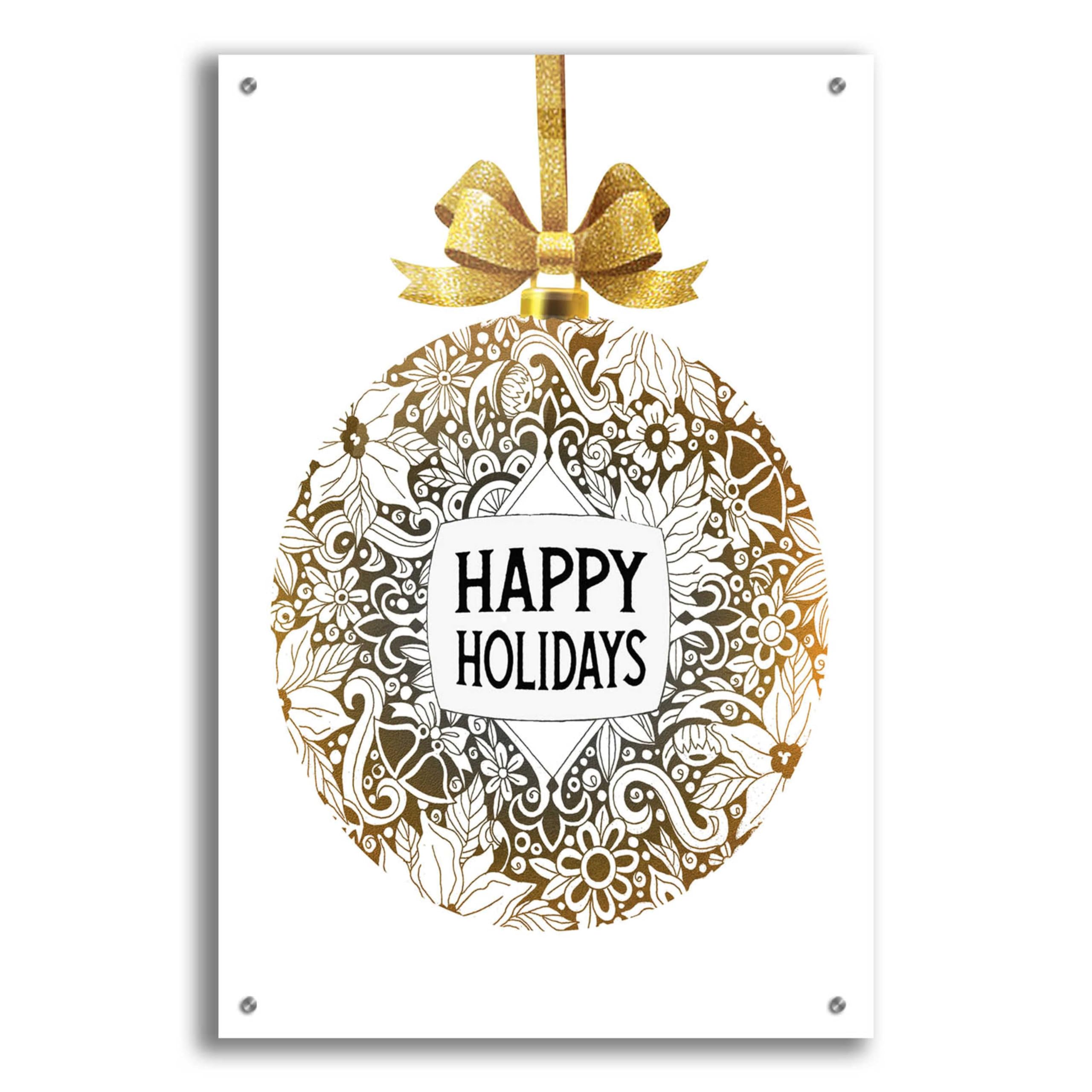 Epic Art 'Happy Holidays Ornament' by Cindy Jacobs - 24