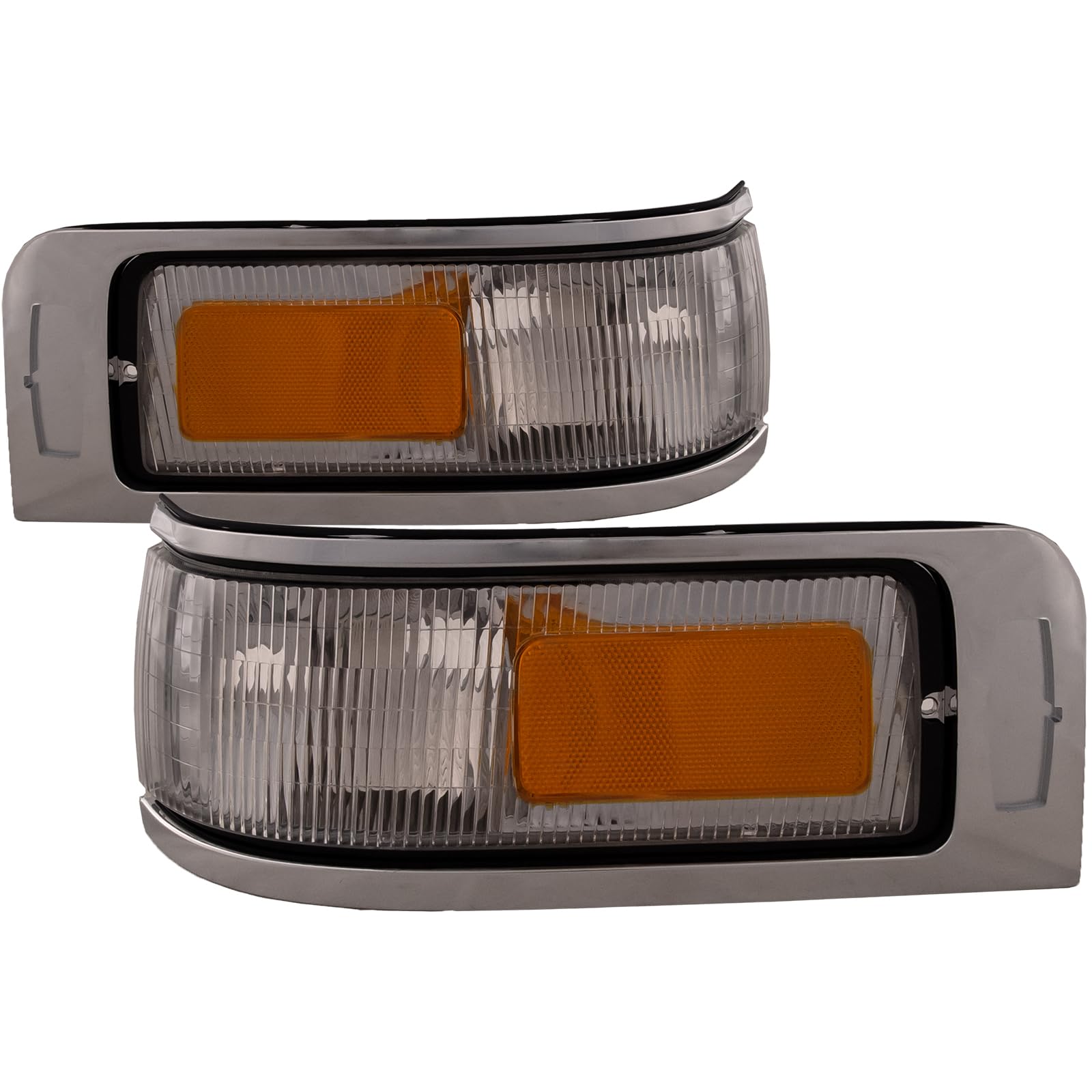 HEADLIGHTSDEPOT Side Marker Park Lights Set for 1995-1997 Lincoln Town Car - Left Driver & Right Passenger Signal Lights - Perfect for Night Driving & Enhanced Vehicle Safety