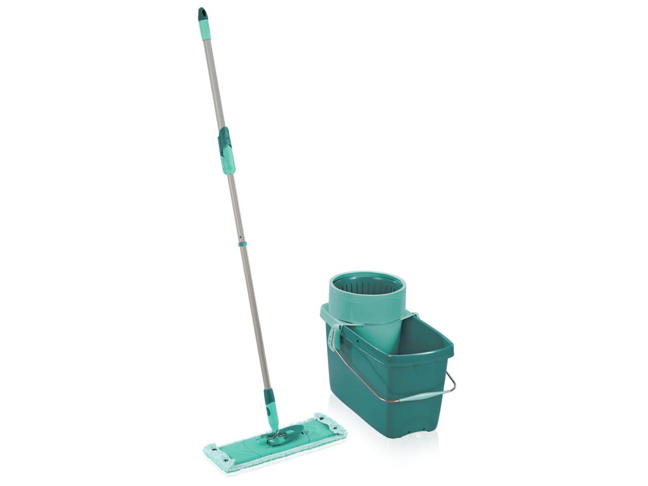 Leifheit Clean Twist System XL Mop and Bucket Set, 42 cm - Heavy Duty Floor Cleaning Kit for Hardwood, Tile & Laminate - Perfect for Home, Office & Commercial Use