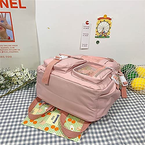 Alafime Cute Kawaii Backpack for School & College - Pink Laptop Bookbag with School Supplies | Perfect for Class, Travel & Daily Use