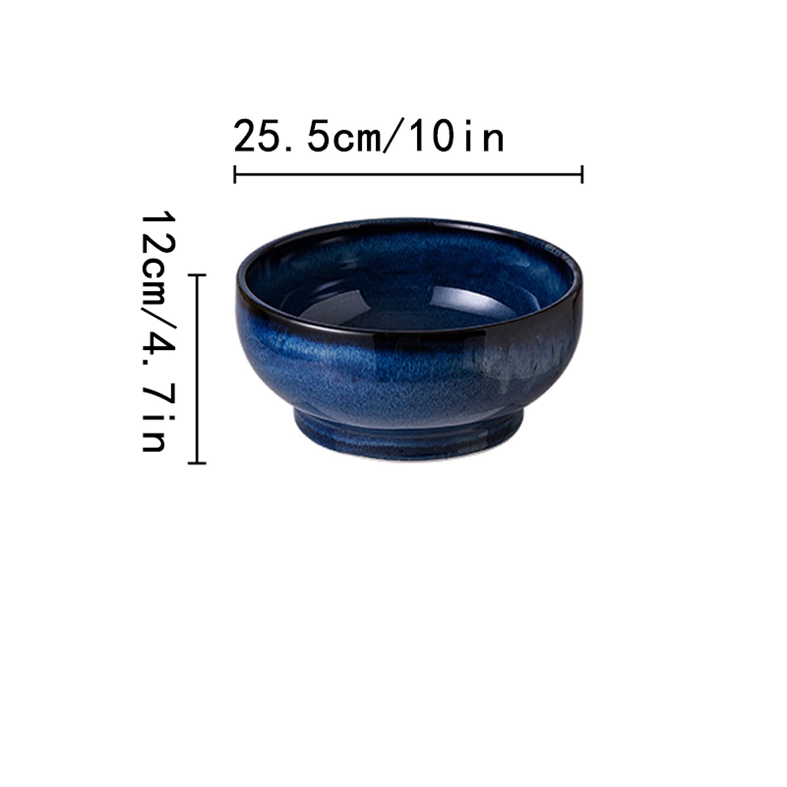 Salad Bowls Ceramic Soup Bowls - Porcelain Salad & Ramen Bowls, Large Cereal Bowls for Kitchen - Perfect for Soups, Salads, Ramen, and Breakfast Cereals (Color: A)