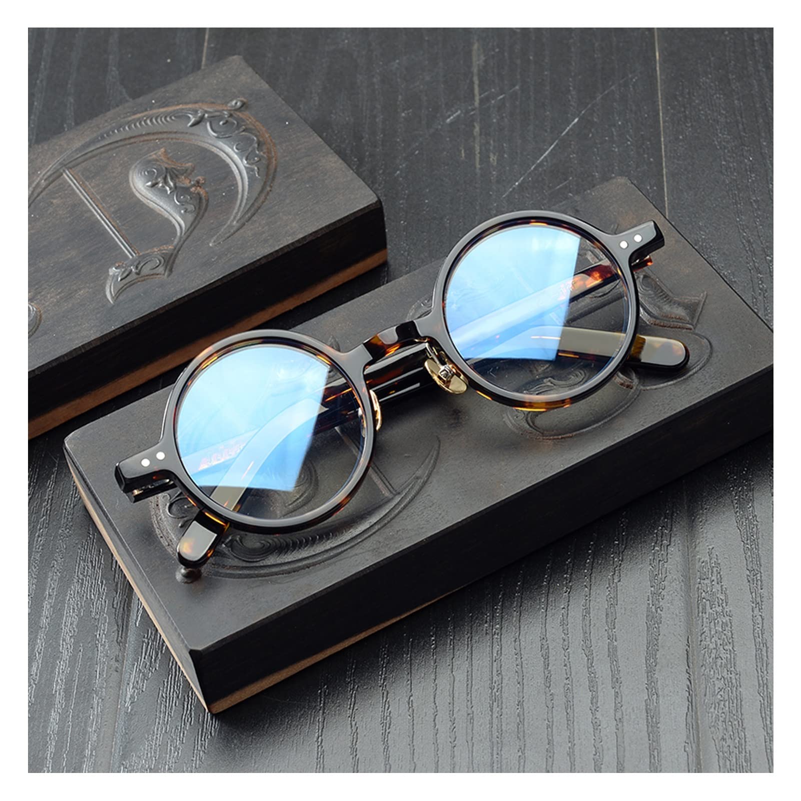 Vintage Round Blue Light Blocking Reading Glasses - Tortoise Shell 1.5x Magnification for Computer Work, Reading & Screen Time - Anti-Eye Strain Glasses for Men & Women