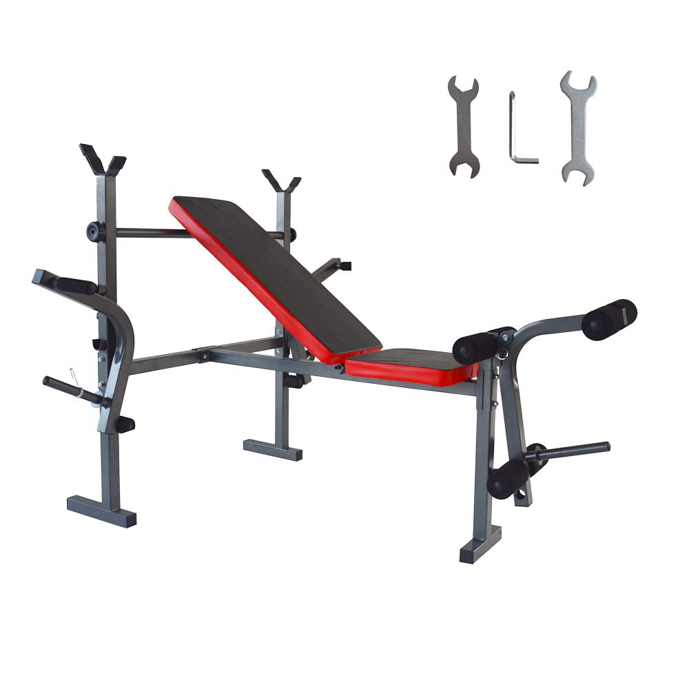 INTBUYING Adjustable Weight Bench for Home Gym - Foldable Workout Bench for Strength Training, Weight Lifting & Exercise - Perfect for Home Workouts, Bodybuilding & Fitness Training