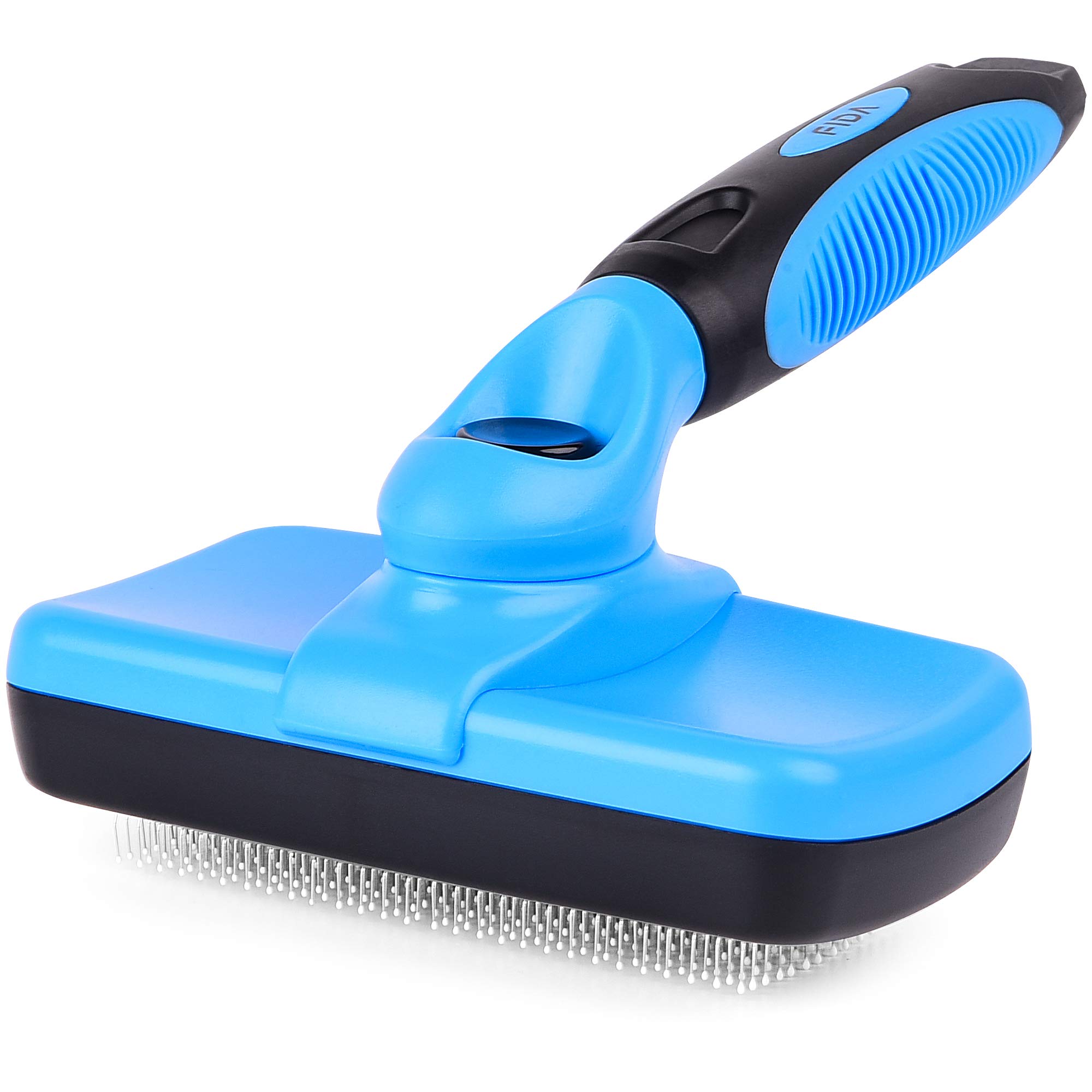 Fida Self Cleaning Slicker Brush for Dogs & Cats - Gentle Ball Tip Pet Grooming Brush for Shedding, Mats & Undercoat - Perfect for Small, Medium & Large Pets with Short to Long Hair - Ideal for Daily Grooming & Coat Maintenance at Home