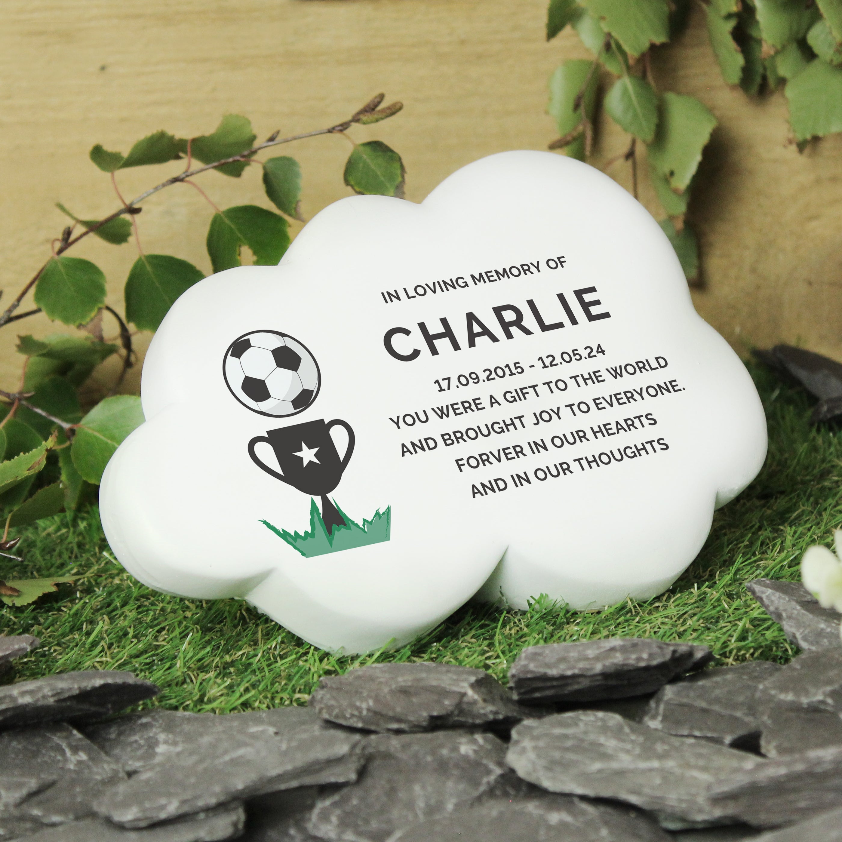 Custom Engraved Football Trophy Resin Memorial Keepsake - Perfect for Sports Awards, Retirement Gifts & Memorial Plaques