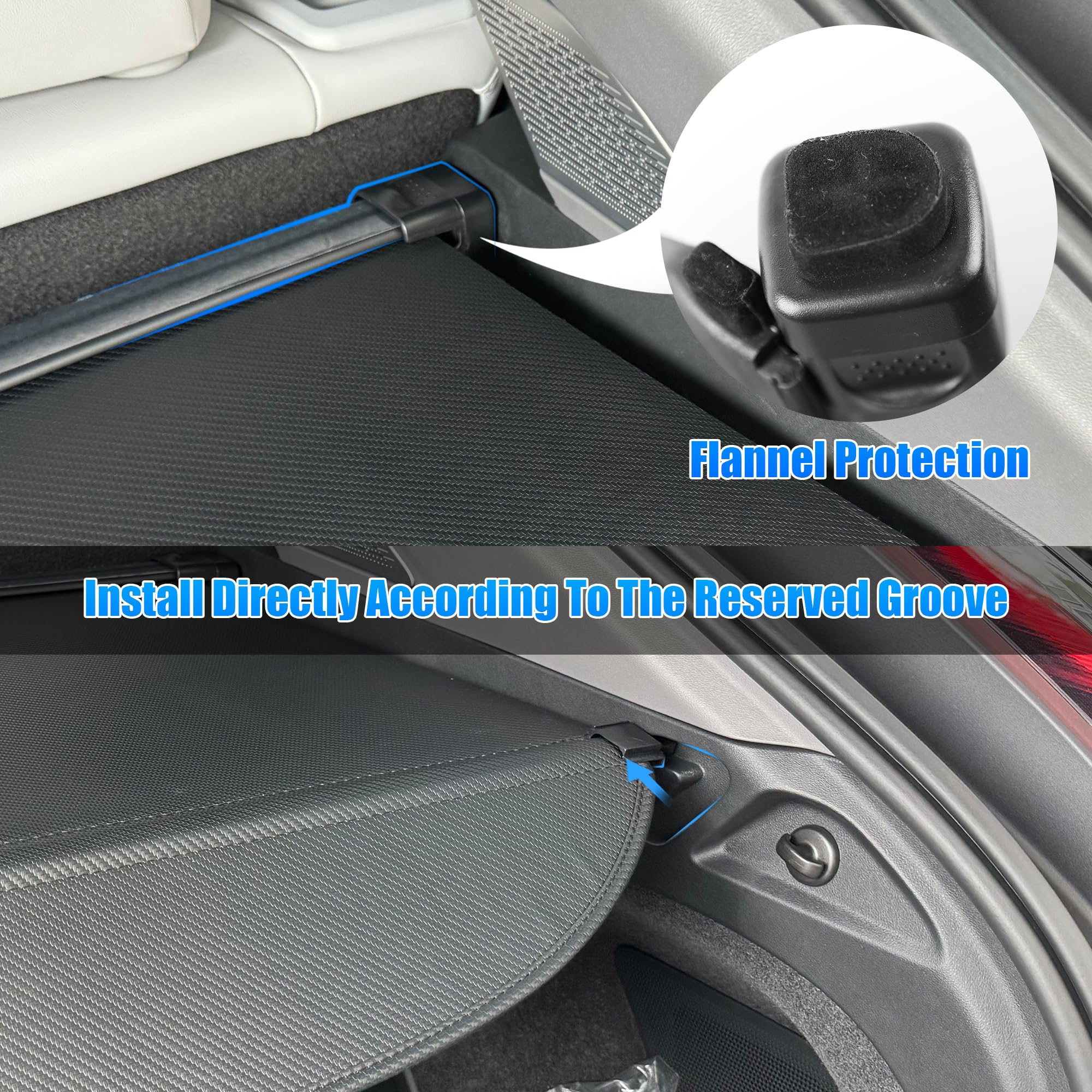 Premium Retractable Cargo Cover for 2017-2024 Audi Q5 - Universal Fit Rear Trunk Security Shade with No Gap Design (Carbon Fiber, Black) | Perfect for Road Trips, Grocery Hauling & Protecting Valuables