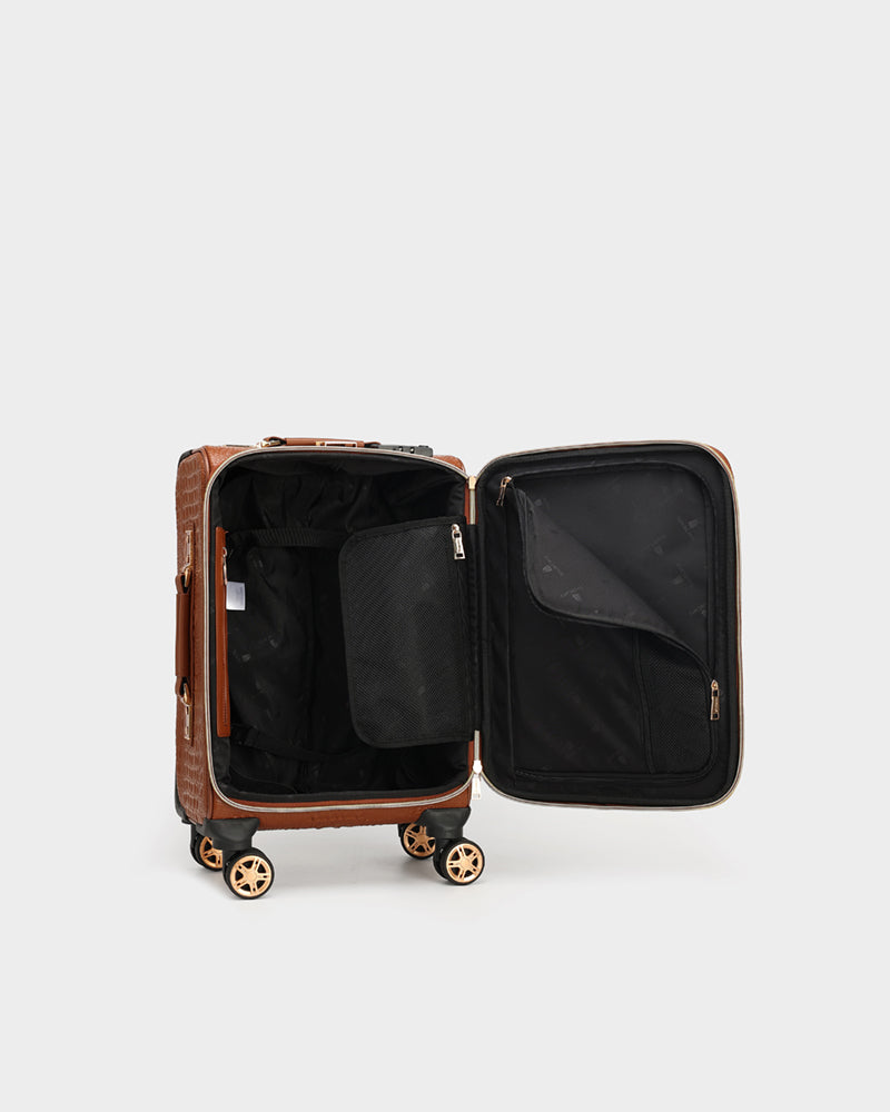 Apollo 2-Piece Luggage Set in Caramel Brown - Lightweight Spinner Suitcase for Travel, Business Trips & Vacations