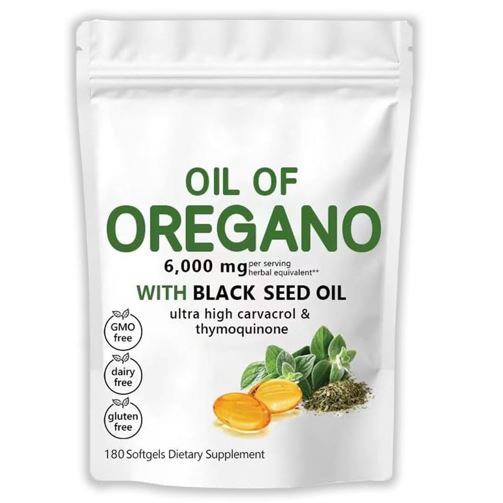 Premium Oil of Oregano Softgels & Capsules with Black Seed Oil - Natural Immune Support Supplement for Cold & Flu Season, Travel Wellness & Daily Health Maintenance