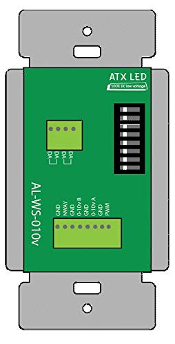 ATX LED AL-WS-010v 0-10V Dimmer Wall Switch - DC Powered with DALI Master, DT8, PWM & Dual 0-10V Outputs for Tunable White LED Lighting - Perfect for Smart Homes, Commercial Spaces & Architectural Lighting Control