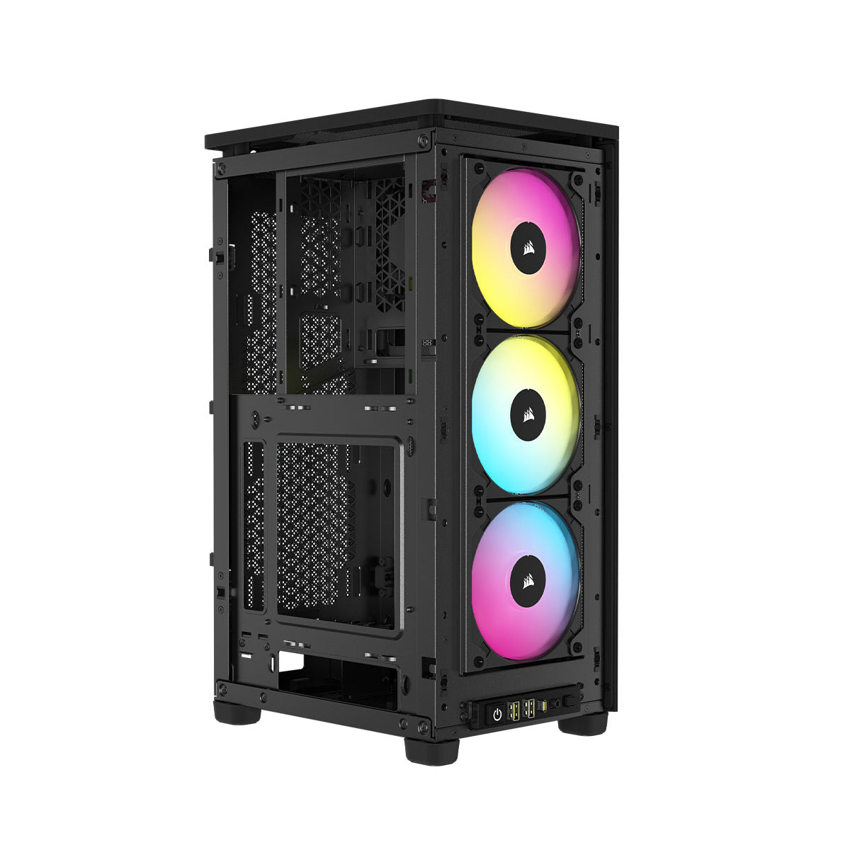 Corsair iCUE 2000D RGB AirFlow ITX Tower Case - High Performance Compact PC Case with RGB Lighting for Gaming & Streaming (Black) | Perfect for Small Spaces & LAN Parties