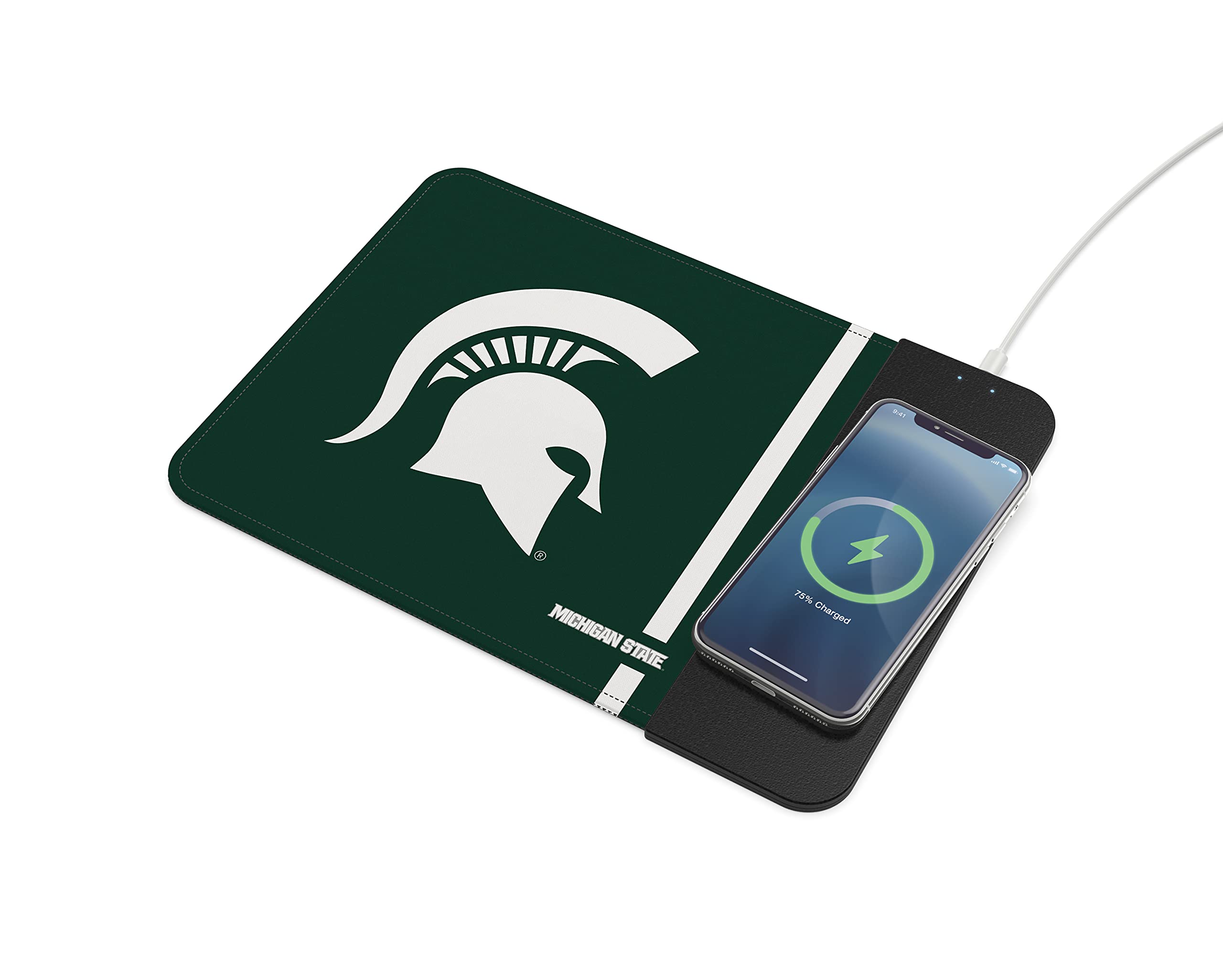 SOAR NCAA Unisex Wireless Charging Mouse Pad with Phone Holder - Perfect for Gaming, Office & Home Desk Setup