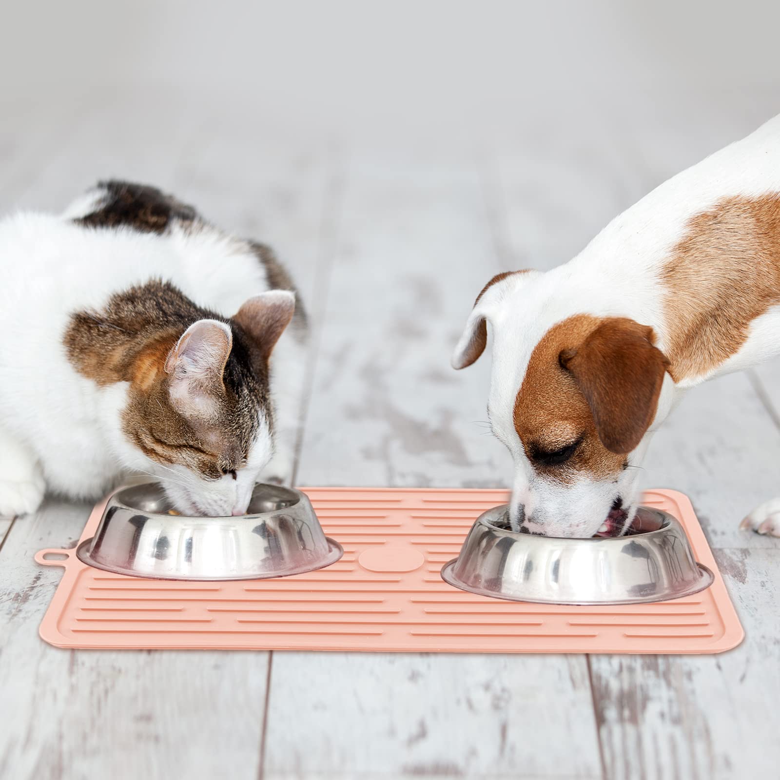 Pet Food Mat for Dogs and Cats - Non-Slip, Dishwasher Safe & Food-Grade Silicone Mat to Keep Floors Clean | Perfect for Under Food Bowls, Water Dishes & Messy Eaters