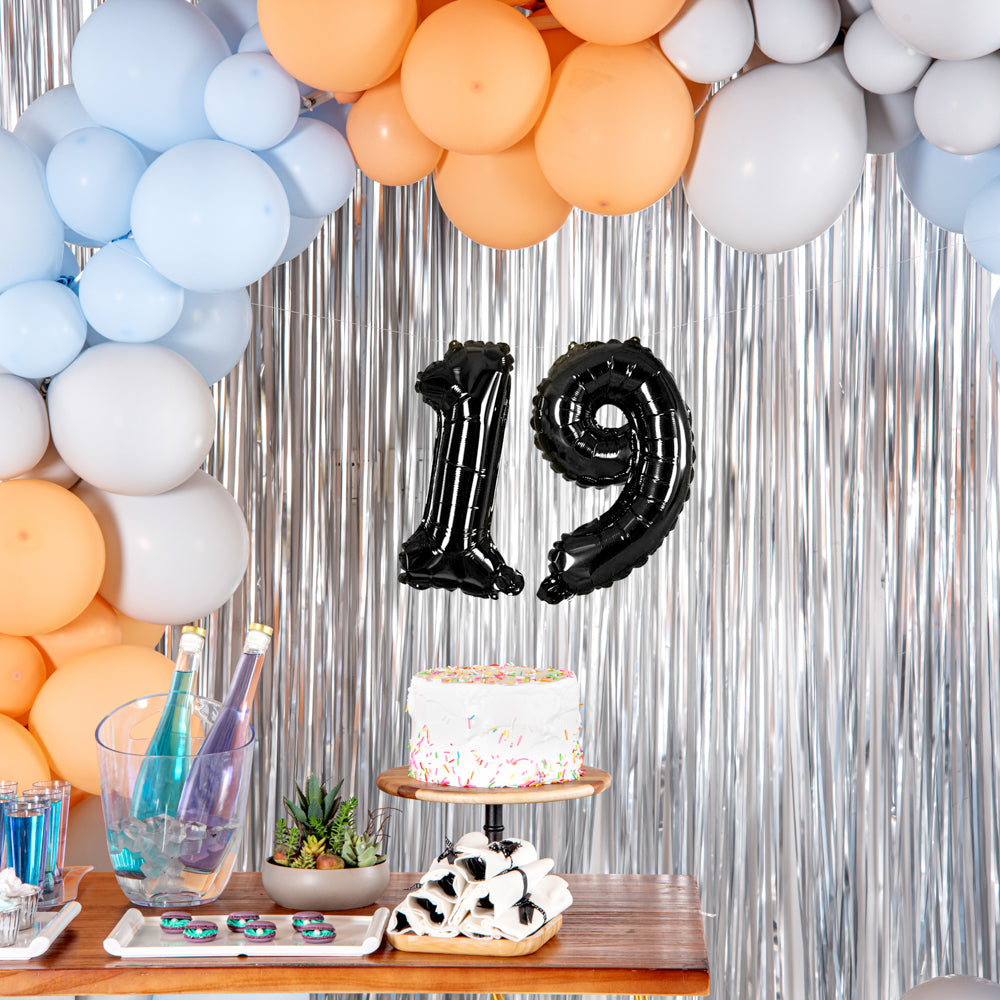 Balloonify Black Mylar Number 9 Balloon - 16 Inch Large Foil Balloons (1 Count) for Birthday Parties, Anniversaries & Celebrations