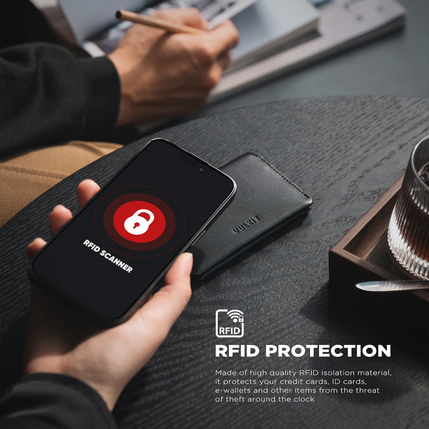 Slim RFID Blocking Leather Card Holder - VW122 Magnetic Closure Wallet for Front Pocket | Secure Credit Card Protector for Travel & Everyday Use