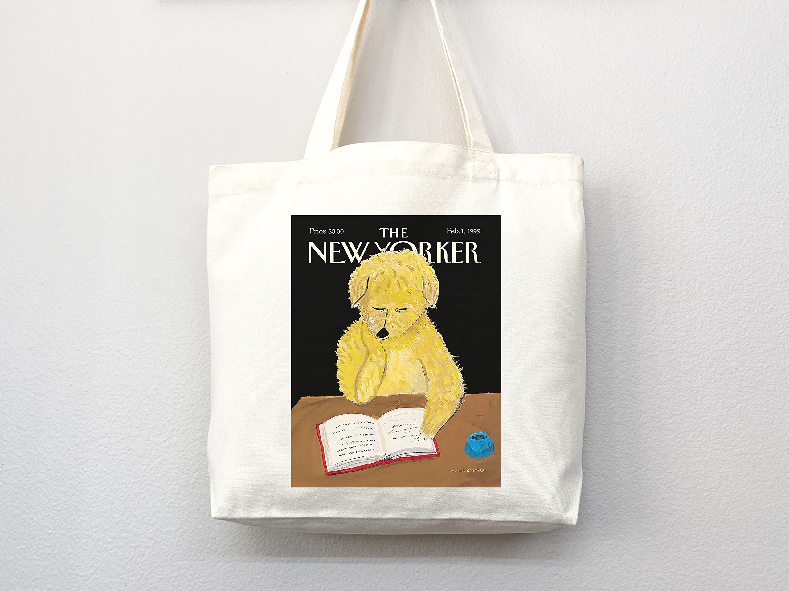 The New Yorker Tote Bag - Stylish Canvas Shopping Bag with Magazine Art Print - Perfect for Groceries, Beach Trips & Everyday Use (Tote Only)