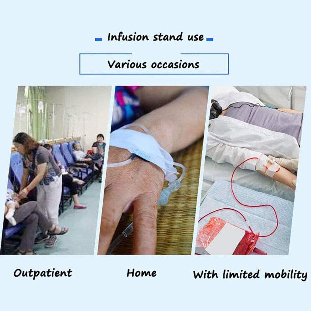 Portable IV Stand with Adjustable Height - Stainless Steel Drip Pole for Home Care, Hospitals & Clinics - Ideal for Elderly Patients & Medical Use