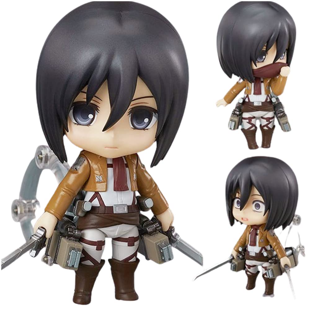 Attack on Titan Mikasa Ackerman Anime Action Figure - Movable Mini Collectible with Display Base | Perfect for Anime Fans, Gift for Kids & Adults | Home Decor, Office Display, Cosplay Prop