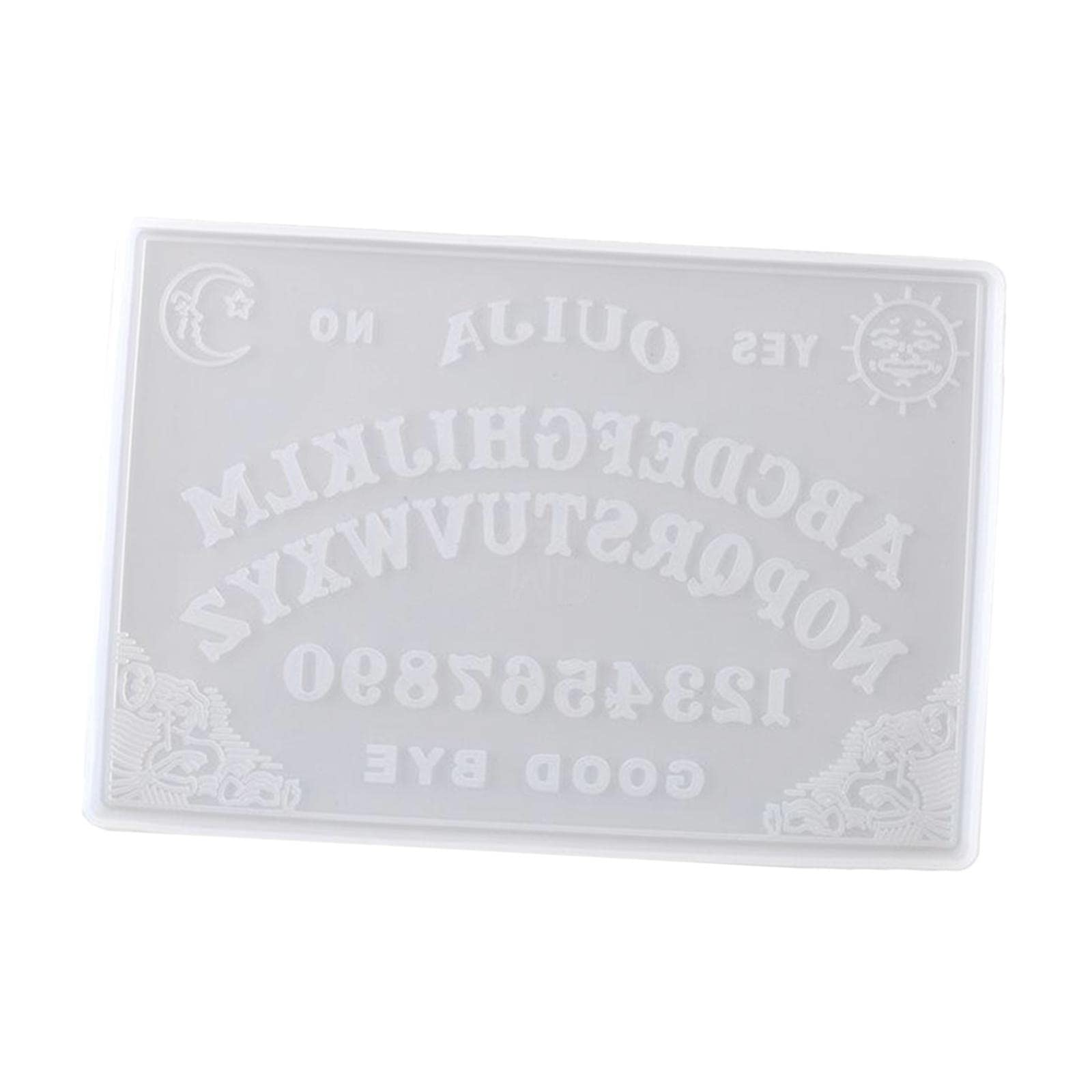 Gothic Witchcraft Board Heart Pendant Keychain Resin Mold - Ouija Planchette Silicone Mold with Hole for DIY Jewelry Making, Gothic Crafts & Halloween Decorations