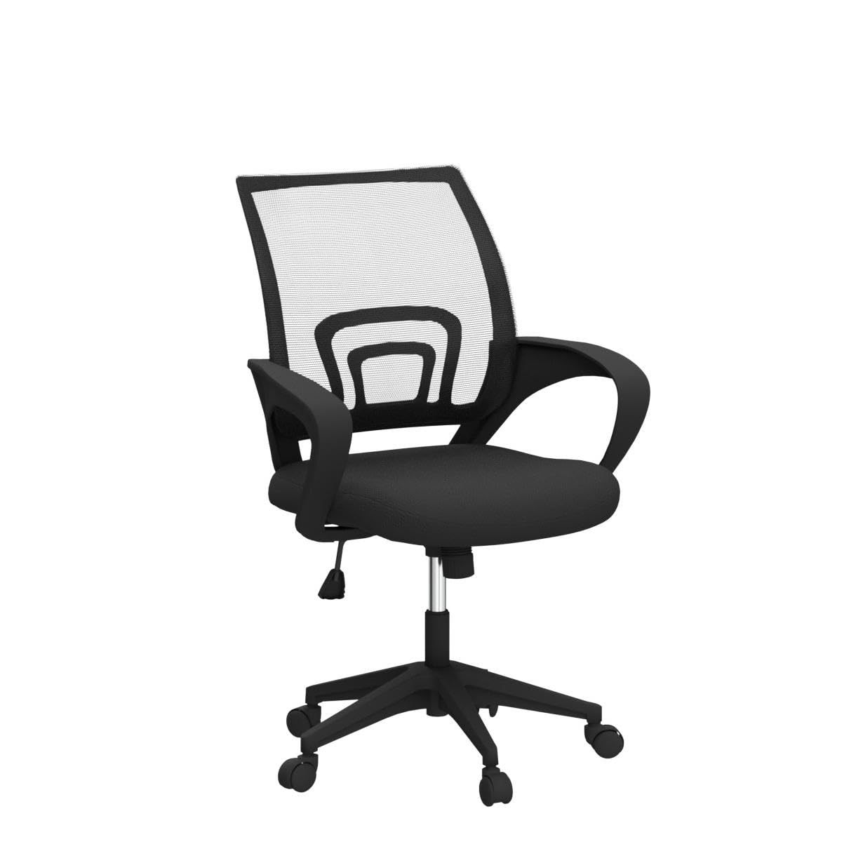Yaheetech Ergonomic Office Chair - Mid Back Swivel Desk Chair with Lumbar Support, Adjustable Height & Armrests, Breathable Mesh Computer Chair (Black, 2-Pack) - Perfect for Home Office, Gaming & Workspaces