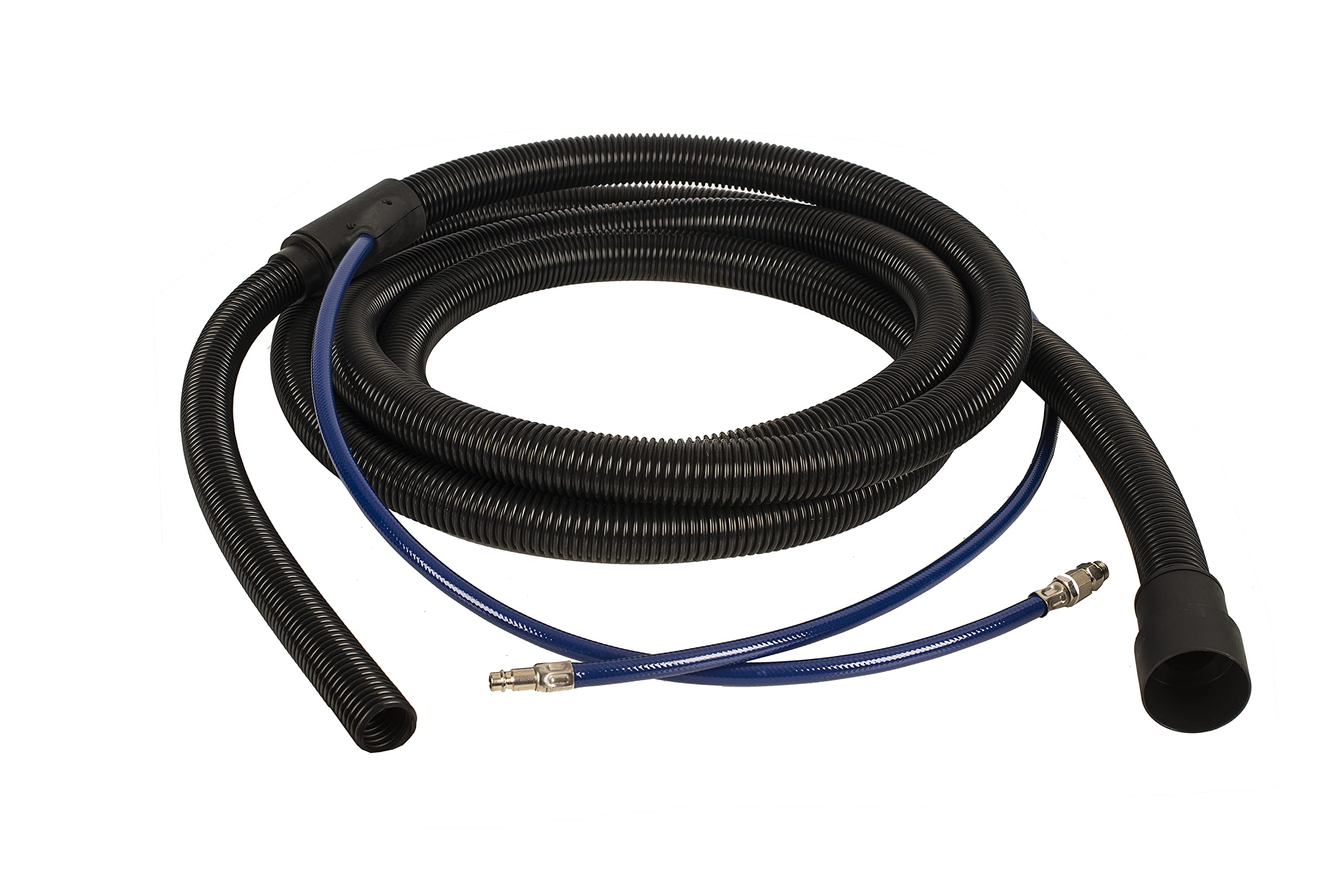Mirka MV-412HA 1-1/4-Inch by 12-Feet Coaxial Air Supply Vacuum Hose - Heavy Duty Black Air Hose for Automotive, Woodworking & Industrial Applications
