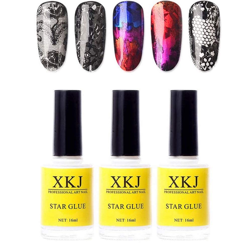 Nailwind Nail Art Foil Glue Gel - Professional Adhesive for Foil Stickers & Nail Decorations (16ml Bottle, White) | Perfect for DIY Nail Art, Salon Manicures & Foil Transfer Designs