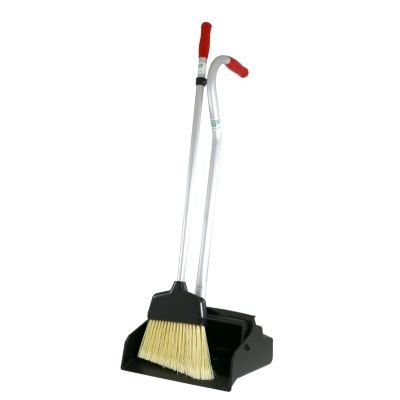 Unger Enterprises Ergo Dust Pan with Broom - Lightweight Cleaning Set for Home, Kitchen & Garage - Easy Sweeping & Dust Collection for Floors & Hard Surfaces