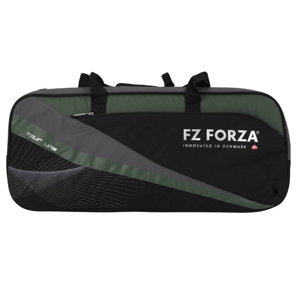 Forza Tour Line Square Tennis Racquet Bag - June Bug Color | Durable & Spacious for Tennis, Badminton & Squash Gear | Perfect for Tournaments & Training
