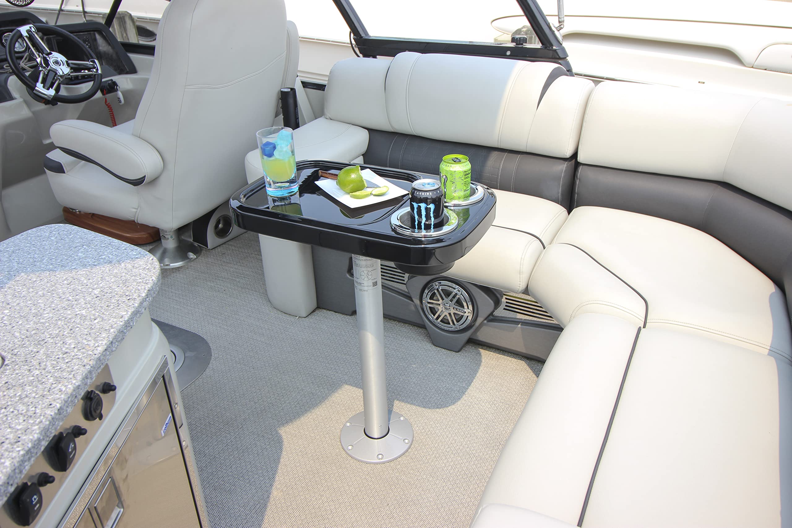 Manufacturers' Select ITC Marine Cocktail Boat Table Leg Set - Stainless Steel Pontoon Table Pedestal for Boats & Yachts | Perfect for Outdoor Dining, Entertaining & Marine Decor