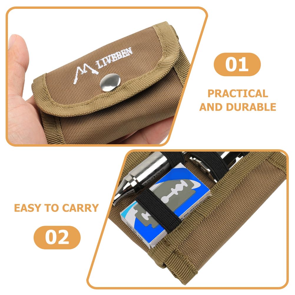 1PCS Men's Razor Storage Bag - Soft Travel Shaver Case for Safety Razors - Grooming Organizer for Travel & Outdoor - Perfect for Camping, Gym, and Business Trips