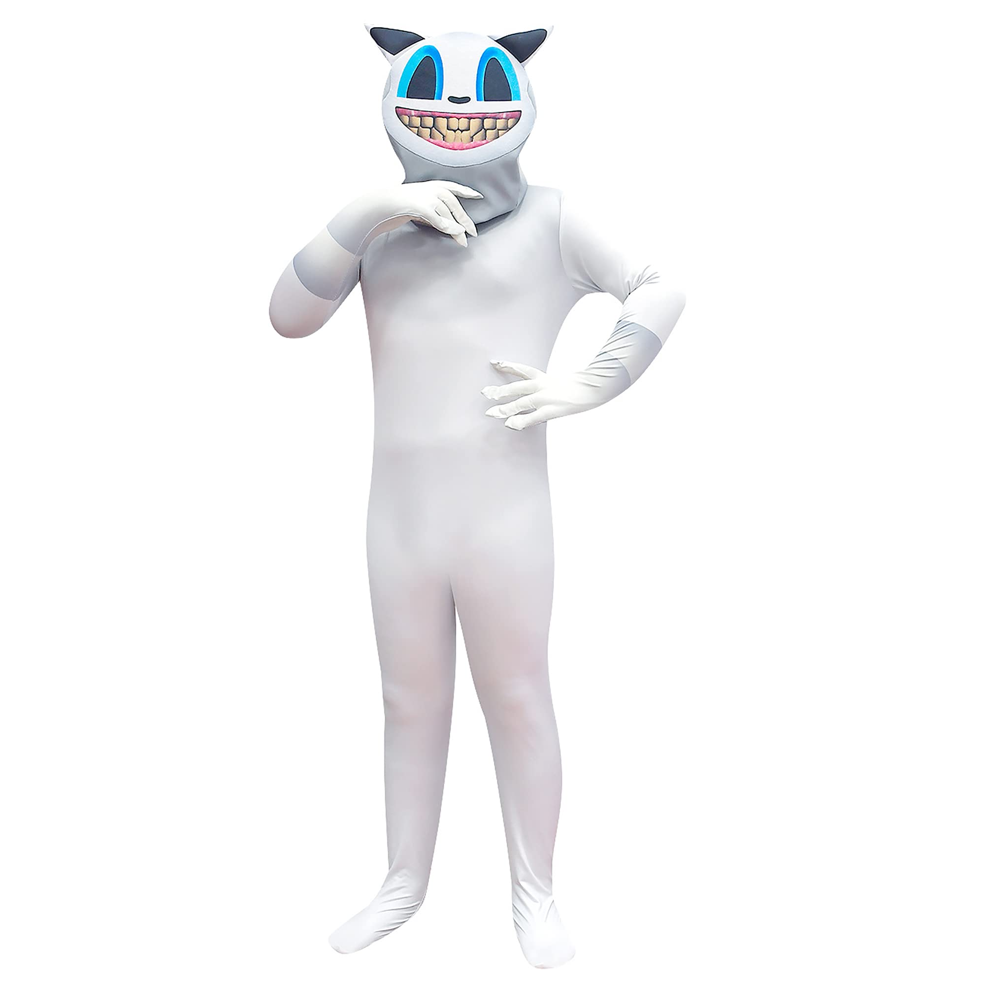 Scary Cartoon Animal Cosplay Costume - Dog, Cat, Lion Halloween Bodysuit with Mask for Kids | Horror Party, Trick or Treat, Costume Contest