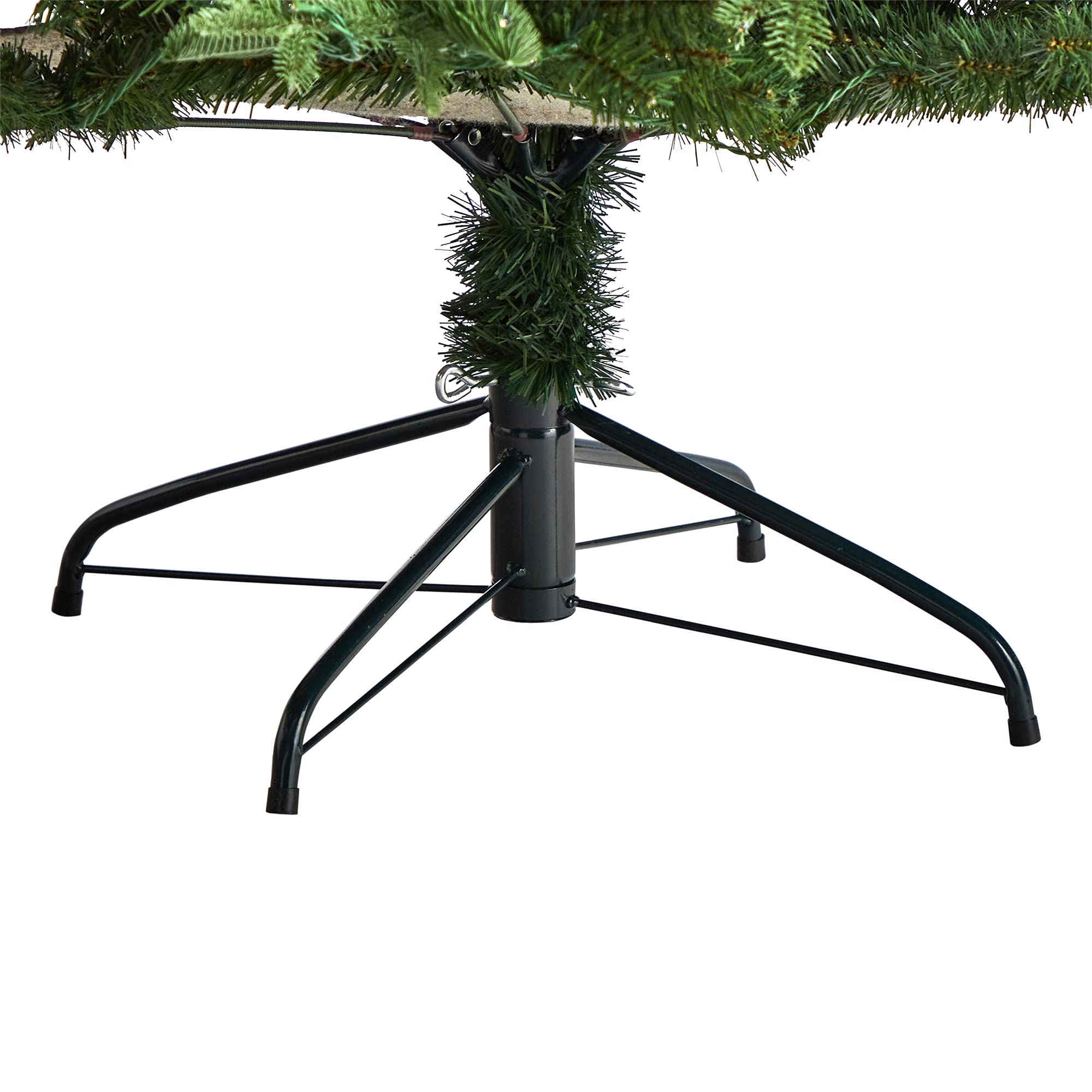 Nearly Natural 7ft Montreal Spruce Artificial Christmas Tree - 650 Warm White LED Lights & 1575 Bendable Branches | Perfect for Holiday Home Decor, Office, and Party Celebrations