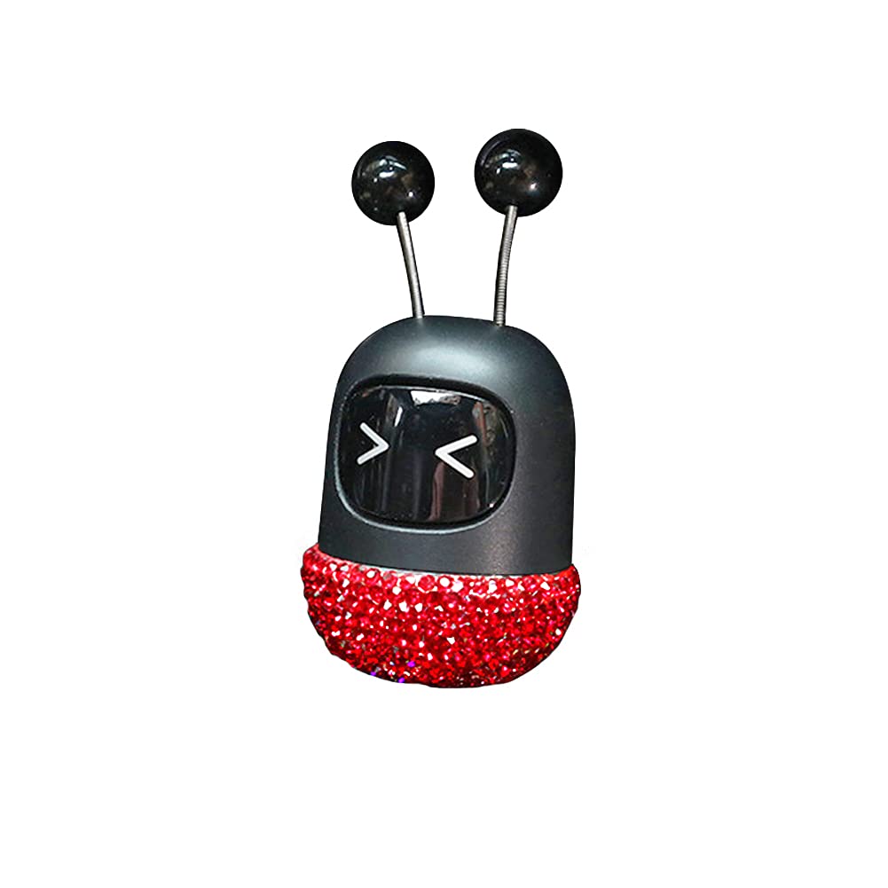 Diamond-Encrusted Car Aroma Diffuser - Robot Design Air Freshener for Car Vents | Creative Aromatherapy Decor for Home & Auto | Perfect for Long Drives & Office Commutes