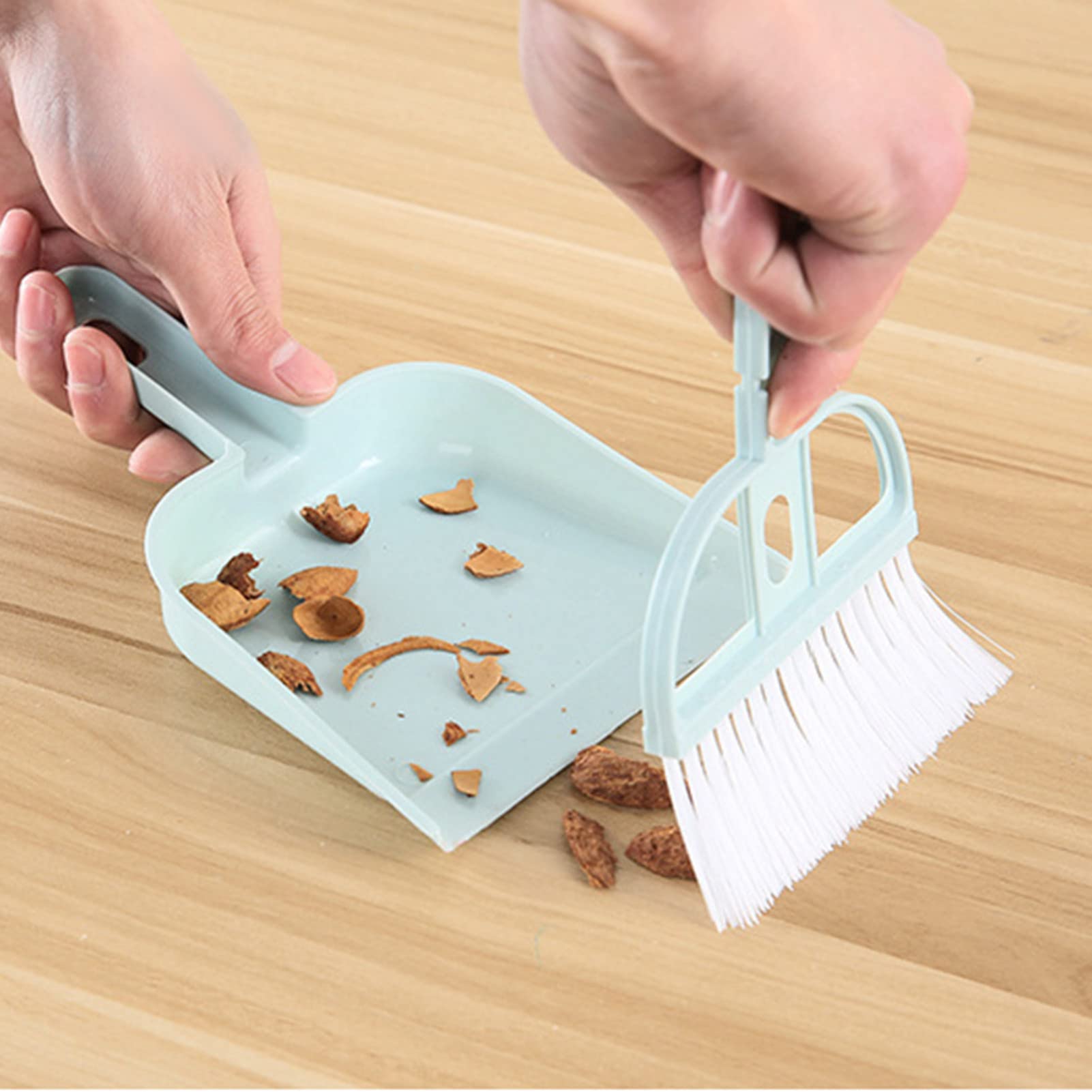 6-Piece Desktop Cleaning Kit - Mini Dustpan & Broom Set for Keyboard, Car, Countertop | Compact Sweeping Tool for Home, Office & Workspace Cleaning