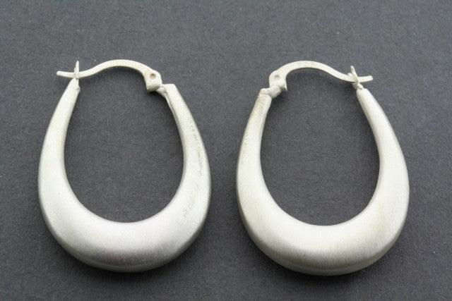 Matte Black Long Bubble Hoop Earrings for Women - Trendy Statement Jewelry for Parties, Weddings & Everyday Wear