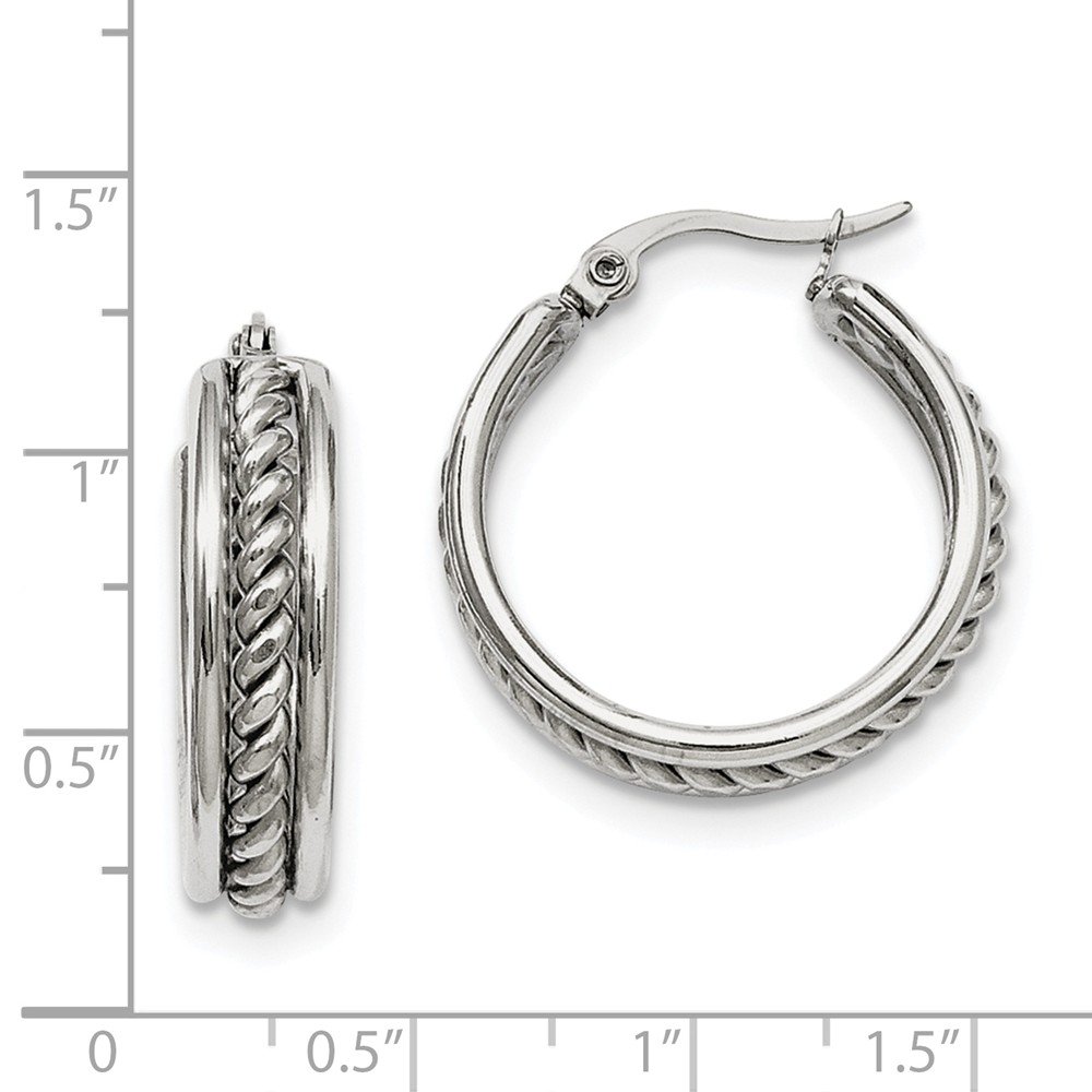 25mm Stainless Steel Twisted Hoop Earrings for Women - Hypoallergenic, Durable & Stylish - Perfect for Everyday Wear, Parties & Gifts