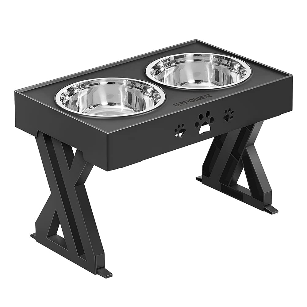 AIZHIYI Adjustable Elevated Dog Bowls Stand - 2 Stainless Steel Raised Dog Food Bowls with Non-Slip Base, 3 Height Settings for Small, Medium & Large Dogs - Perfect for Dining, Feeding & Preventing Neck Strain