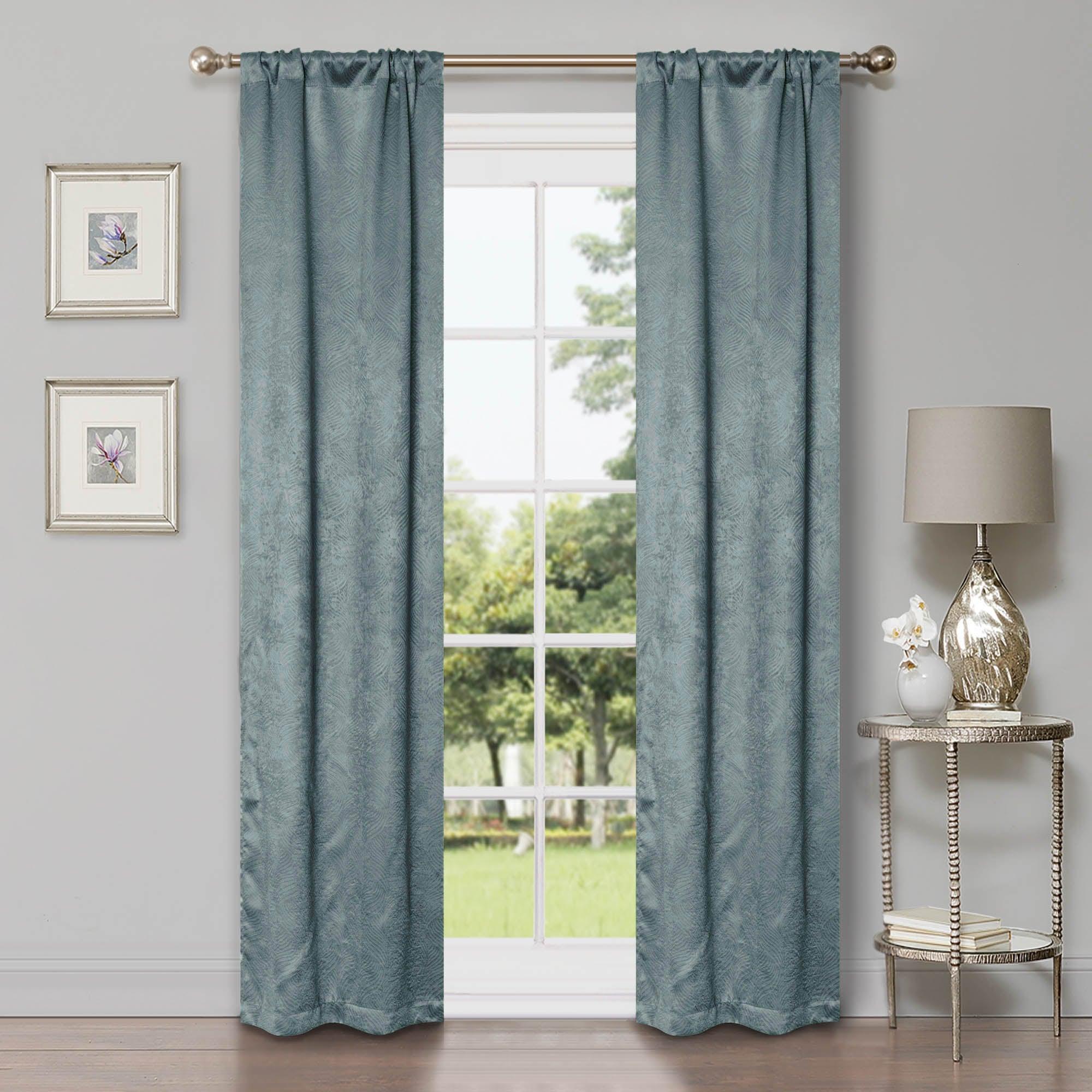Waverly Thermal Blackout Grommet Curtain Panel Set - 26 Inch Width - Energy Efficient Room Darkening Window Treatment for Bedroom & Living Room