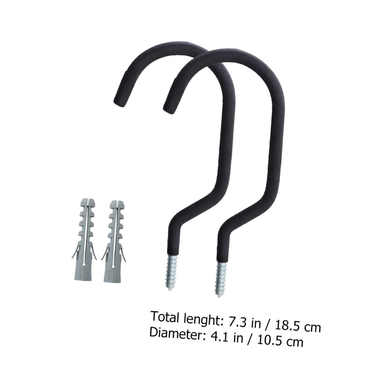 Foldable Bike Hooks - 2 Pack Heavy Duty Steel Wall Mount for Bicycle Storage & Clothes Hanging | Space Saving Solution for Garage, Bedroom & Apartment Organization