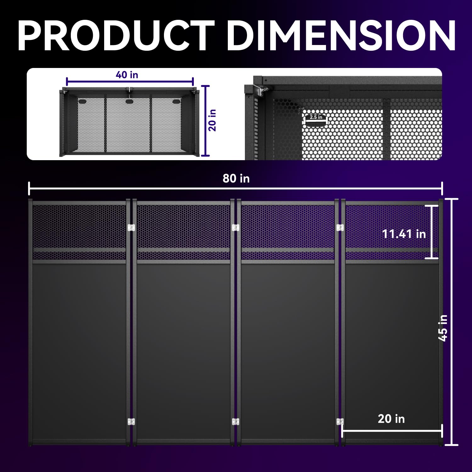 Foldable DJ Table Stand Portable - Sturdy & Easy to Assemble DJ Facade Booth for Events - Compact Storage & Transport - Perfect for Weddings, Bars, Clubs & Home Parties - Professional DJ Equipment for Mobile Gigs & Nightlife Events
