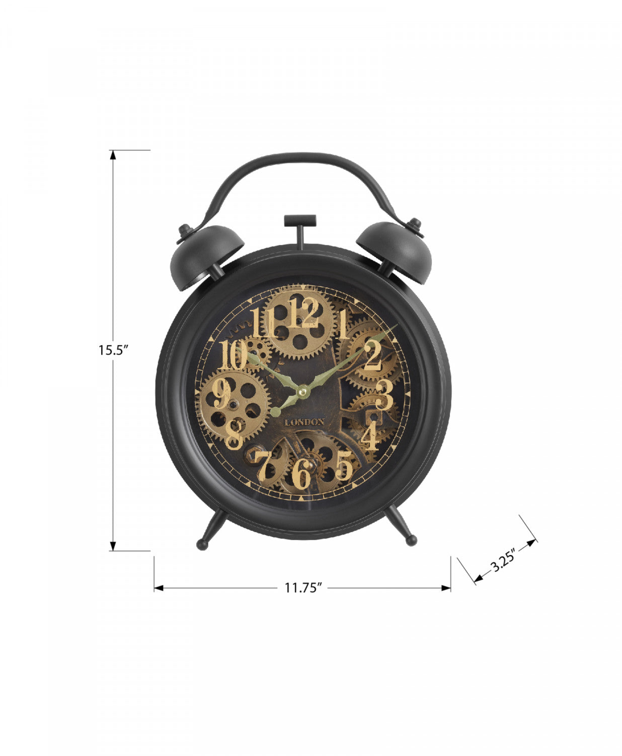 Aria Wooden Alarm Clock - Brown - Perfect for Bedroom, Office, and Home Decor