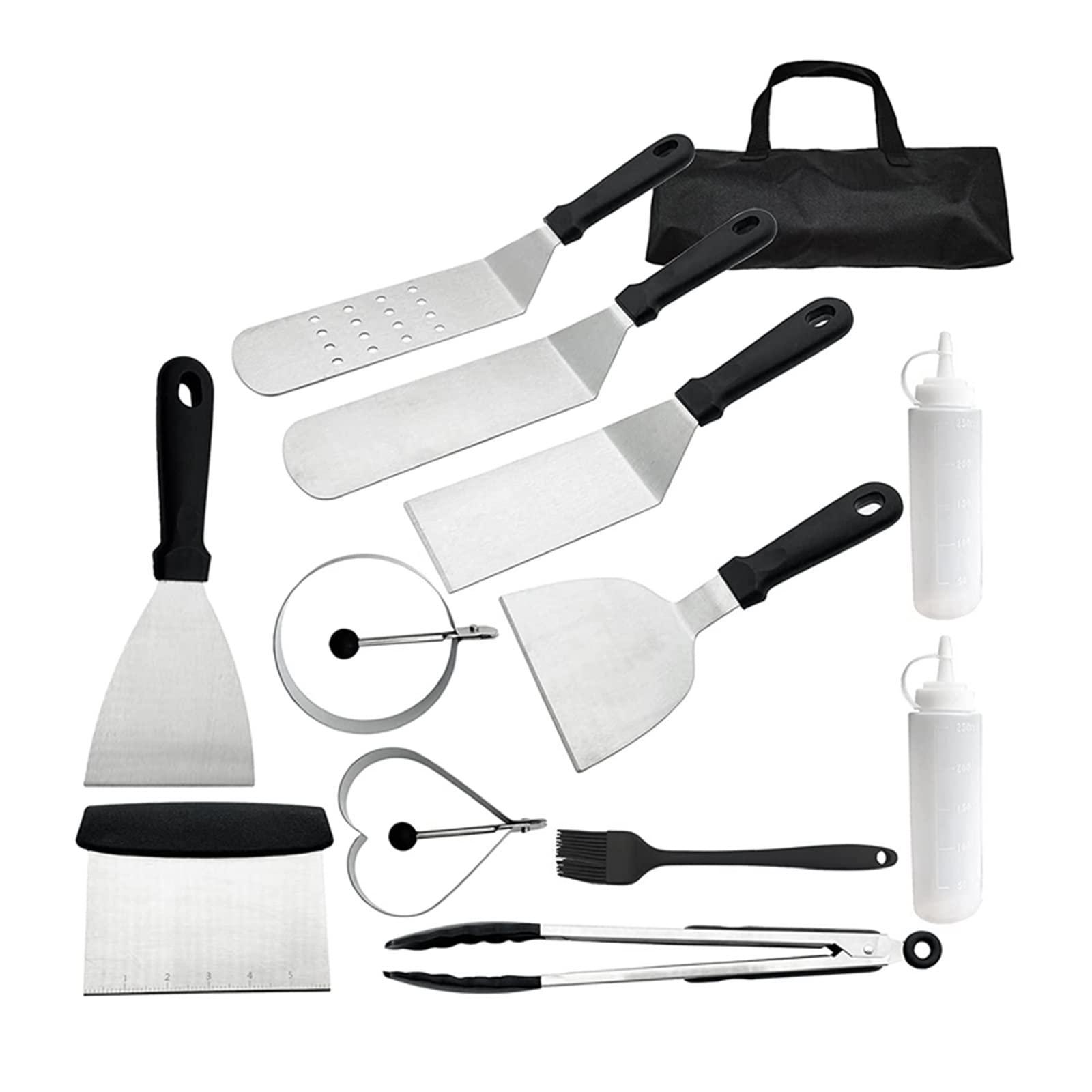 WOKEZ 13-Piece Grill Accessories Kit with Carrying Bag - Premium BBQ Tools for Indoor & Outdoor Cooking, Camping, Backyard Parties & Tailgating