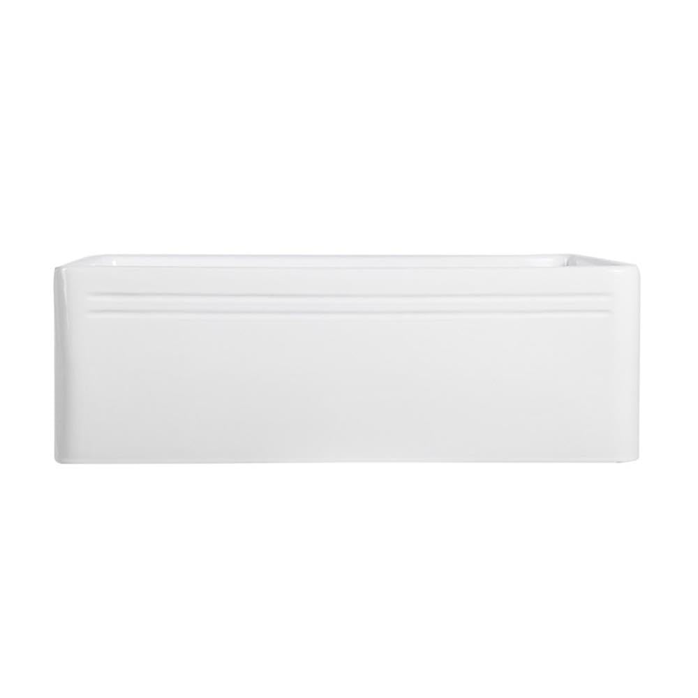 White Ceramic 30-inch Single Bowl Farmhouse Apron Kitchen Sink - Durable & Stylish for Modern Farmhouse, Rustic, and Country Style Kitchens - Perfect for Washing Dishes, Food Prep, and Decorating Your Dream Kitchen