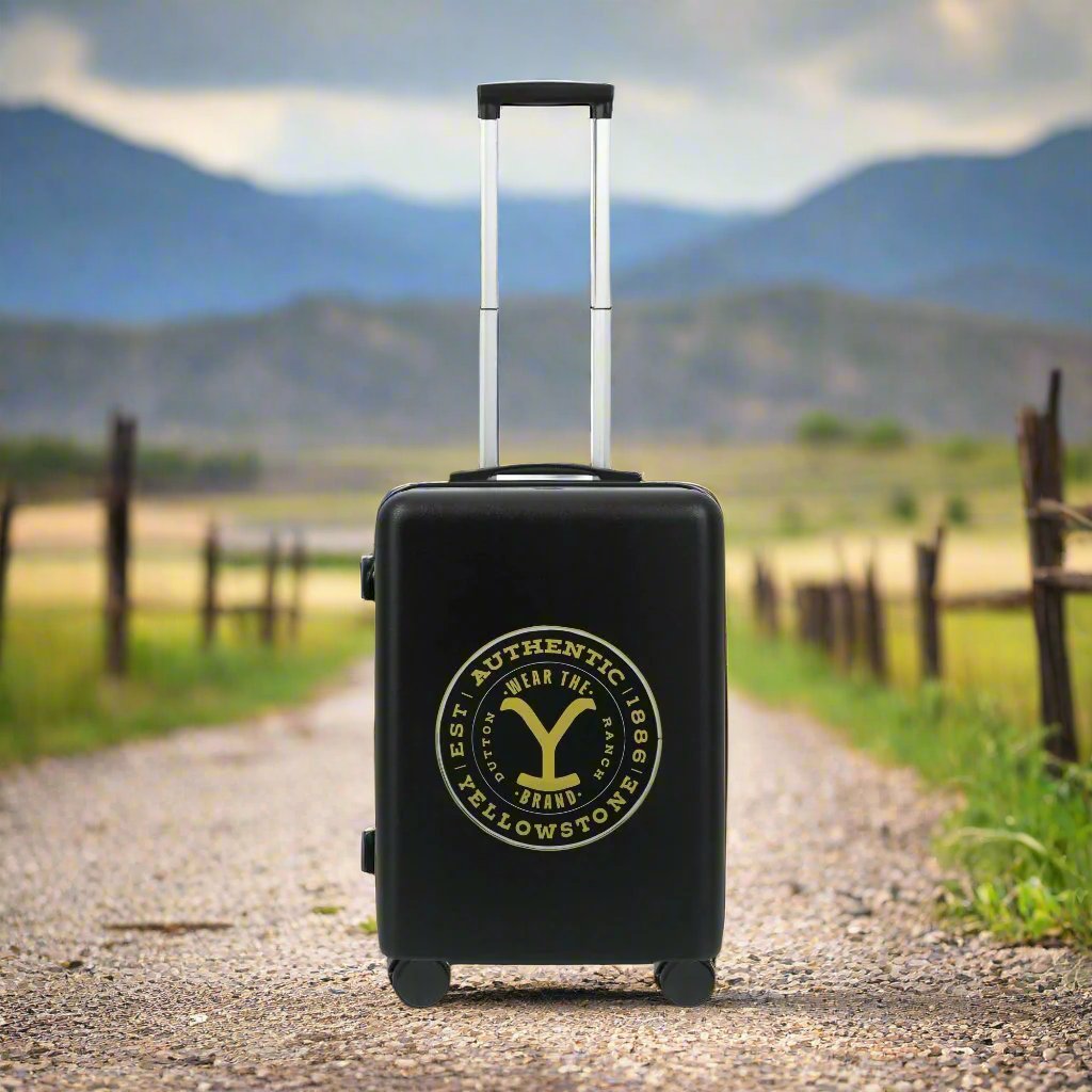 Yellowstone 22.5 Inch Black Carry On Suitcase Luggage - Lightweight Hardshell Spinner for Air Travel & Weekend Getaways