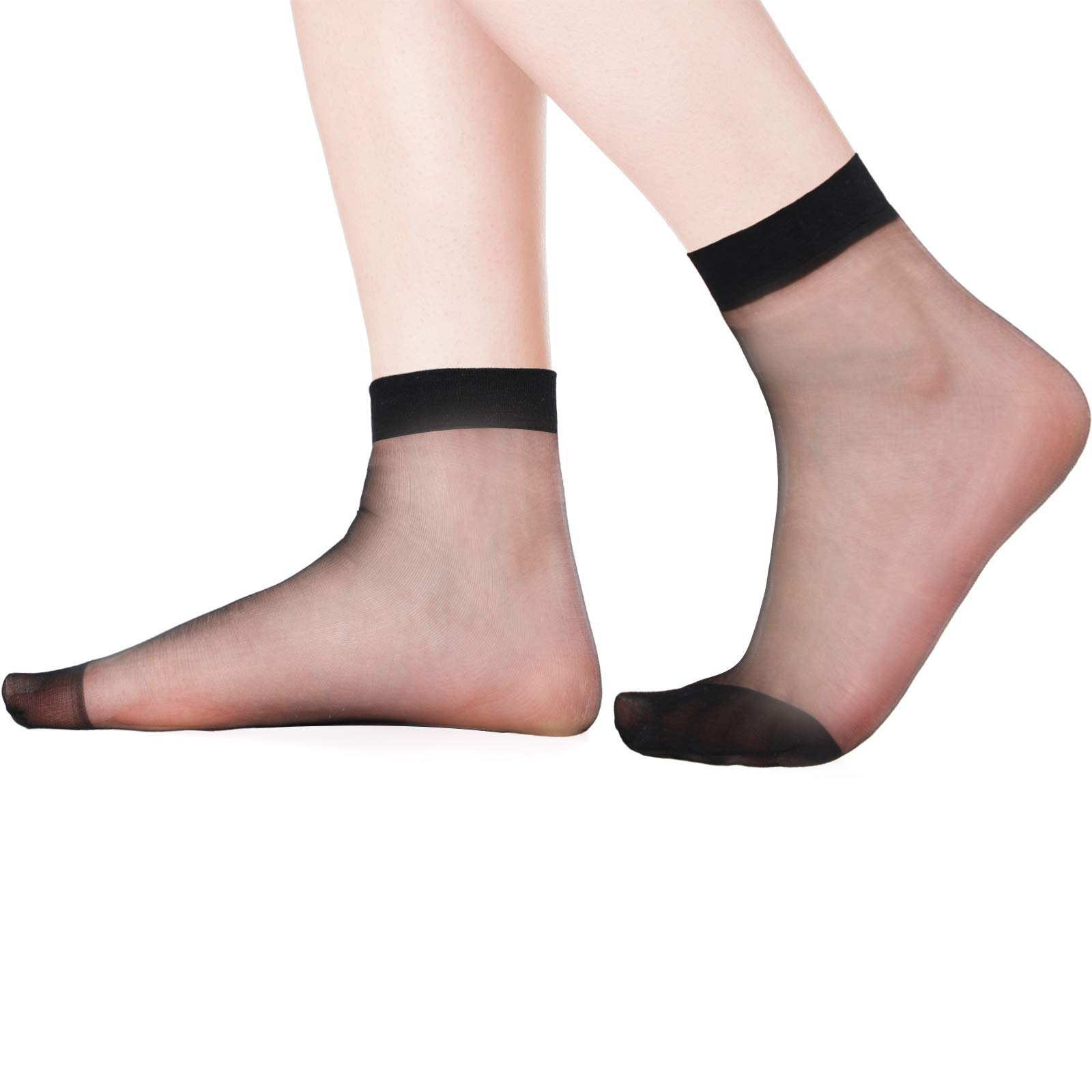 Bencailor 24 Pairs Women's Sheer Ankle Socks - Ultra Thin Nylon Socks for Women, Breathable & Comfortable, Transparent High Hosiery Stockings for Everyday Wear, Office, Yoga & Casual Outfits