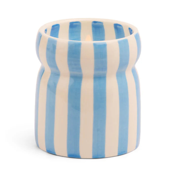 6.5oz Cabana Scented Ceramic Candle - Handmade Soy Wax Aromatherapy Candle for Relaxation, Home Decor, Gifts - Perfect for Living Room, Bedroom, Spa & Yoga Sessions