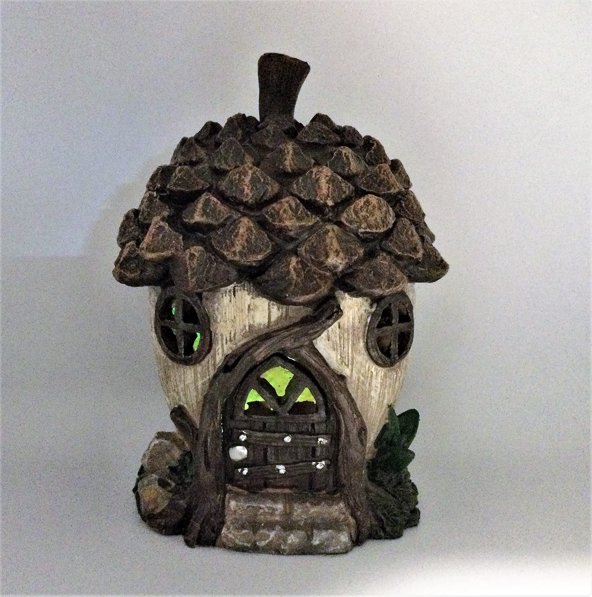 Enchanted LED Fairy Garden House with Gnome - Magical Outdoor & Indoor Decor for Gardens, Patios, and Home Décor - Perfect for Fairy Tale Displays, Gift Giving, and Cozy Ambiance