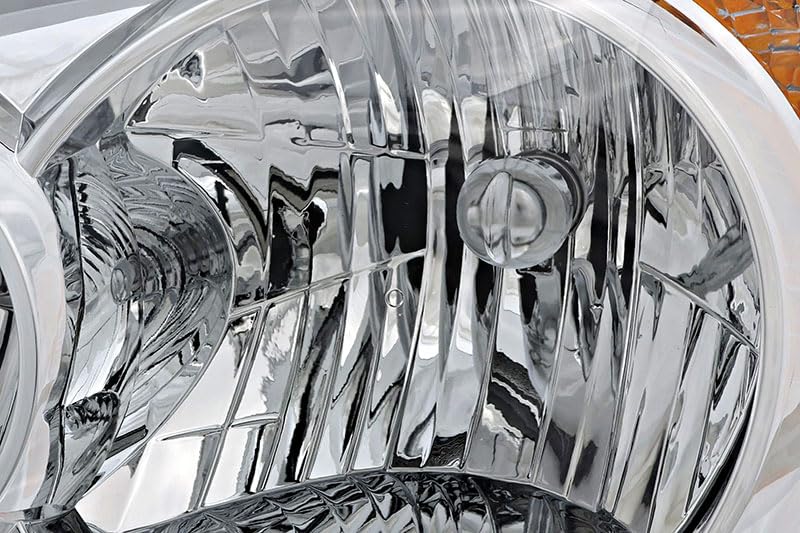 2002-2005 Kia Sedona Headlight Assembly Replacement - Halogen Headlamp Set for Driver & Passenger Side - Perfect for Night Driving & Foggy Conditions